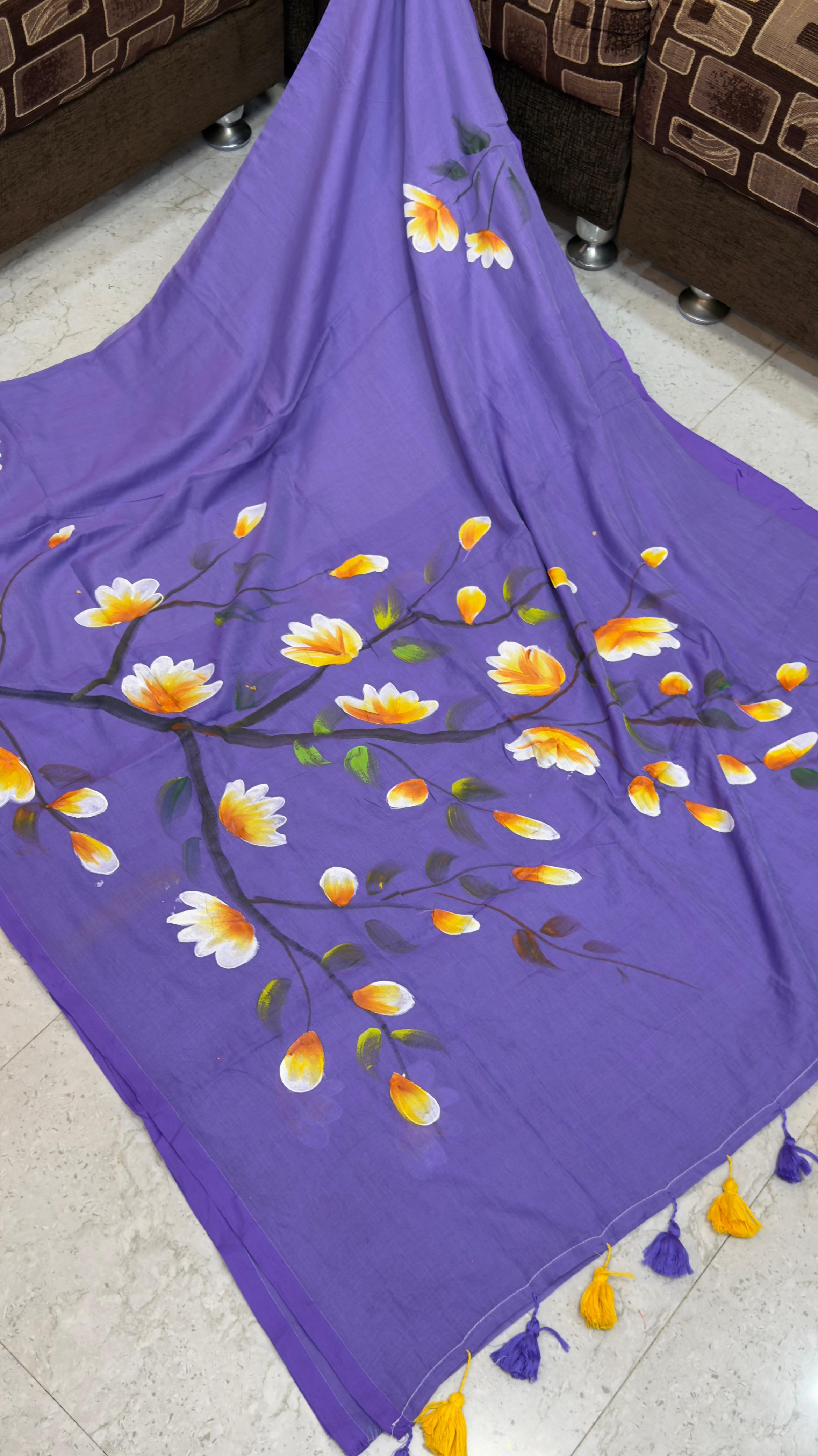 Pre Booking Hand painted Mul Cotton