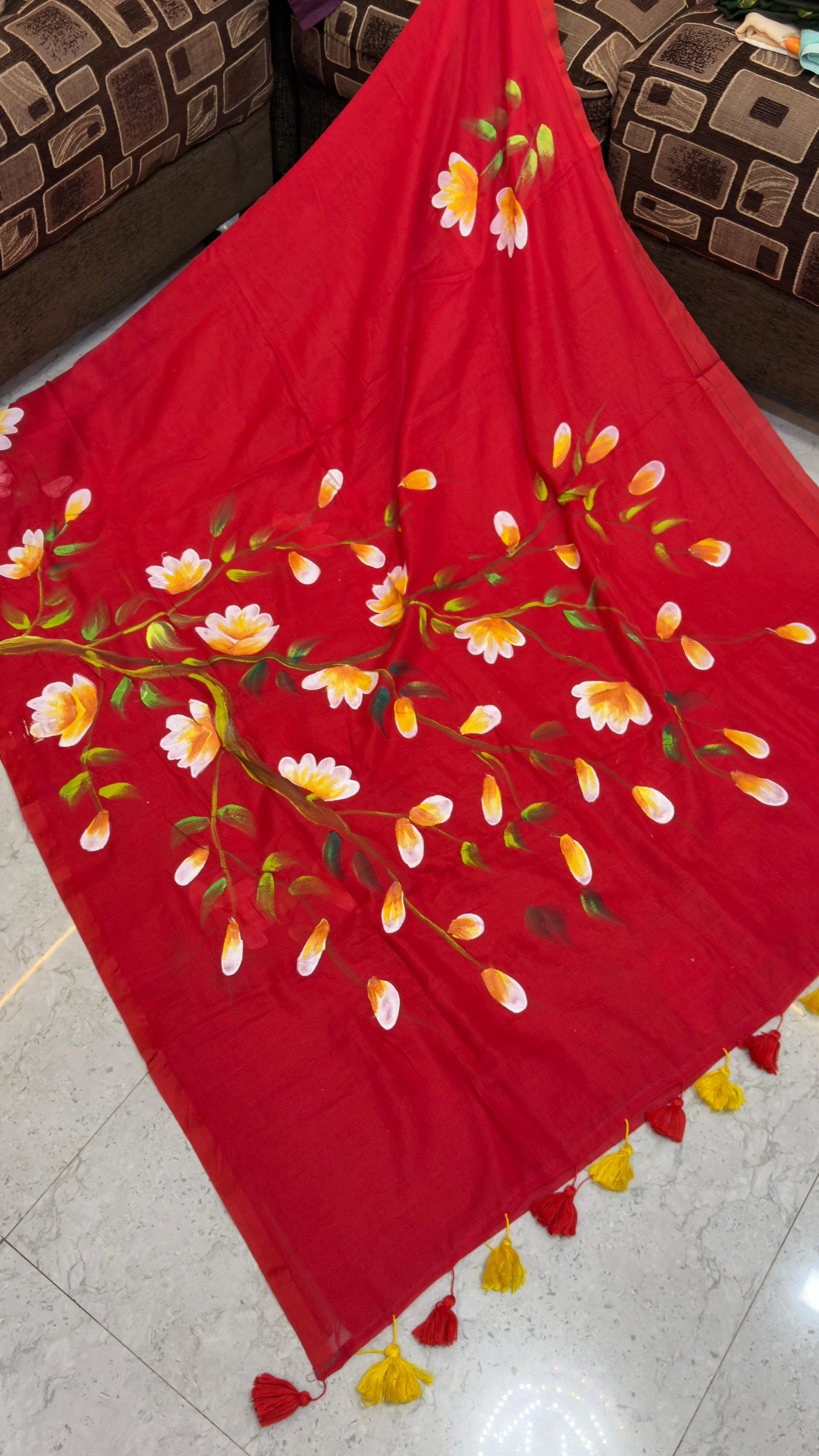 Pre Booking Hand painted Mul Cotton