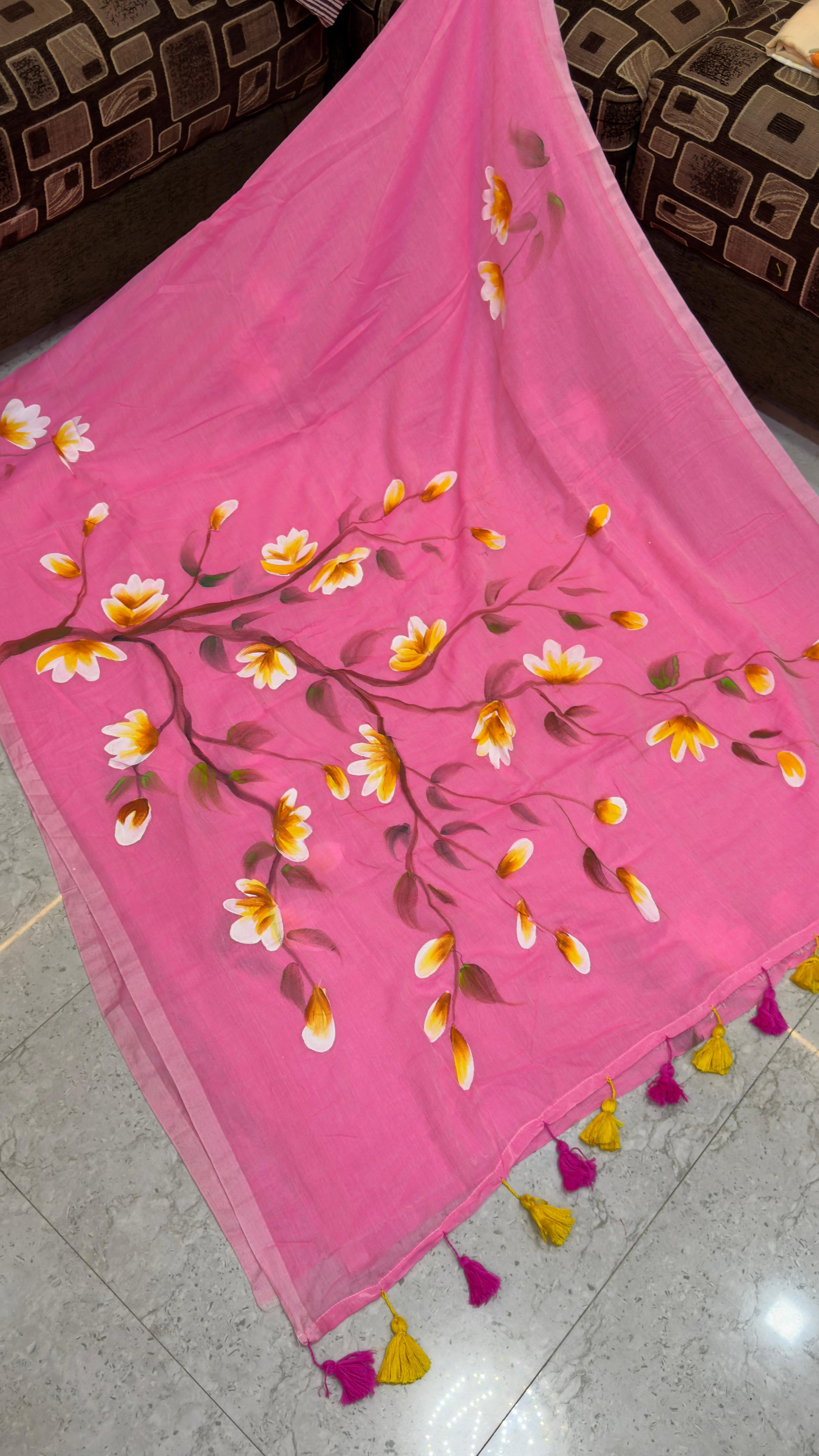 Pre Booking Hand painted Mul Cotton