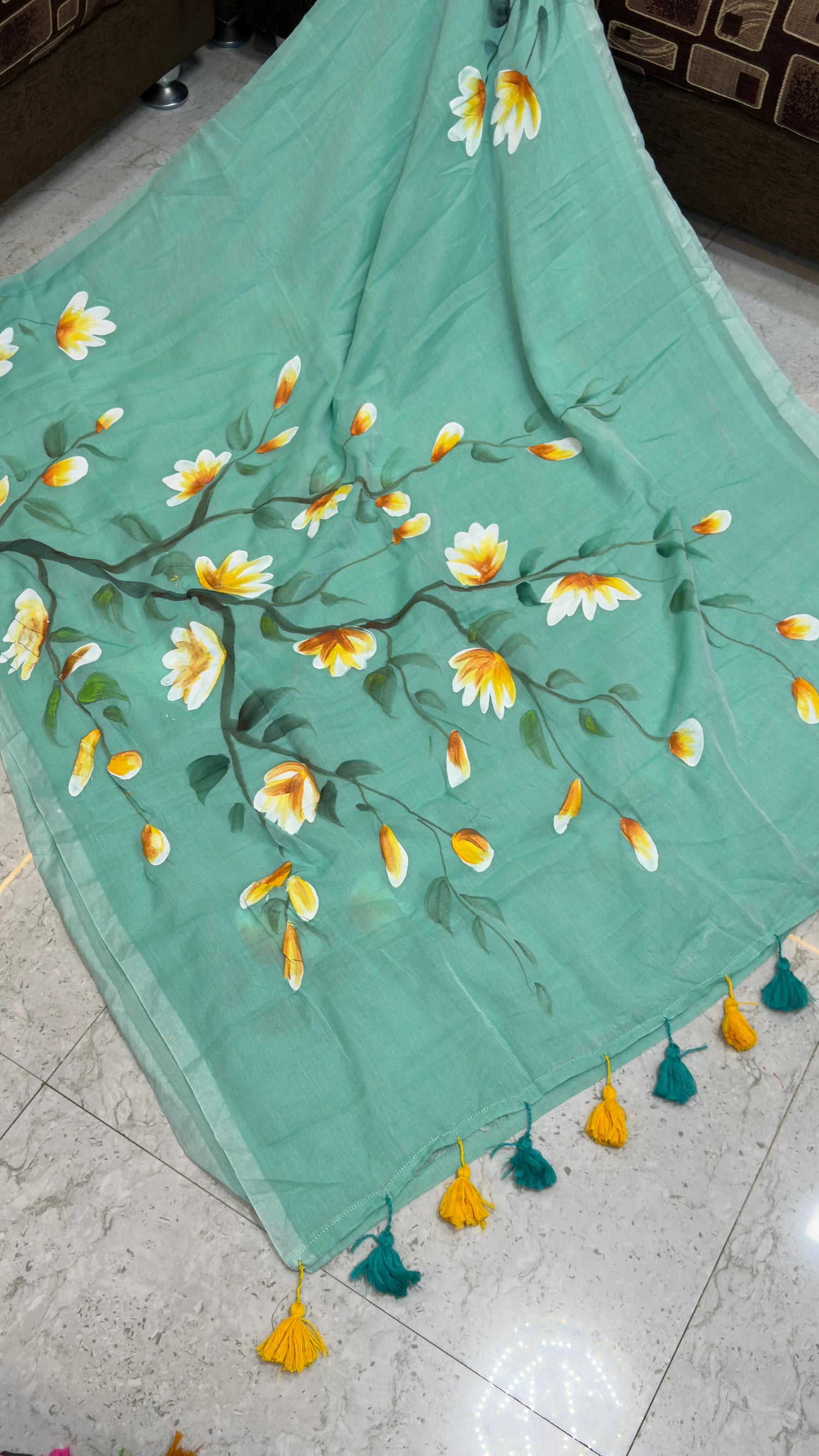 Pre Booking Hand painted Mul Cotton