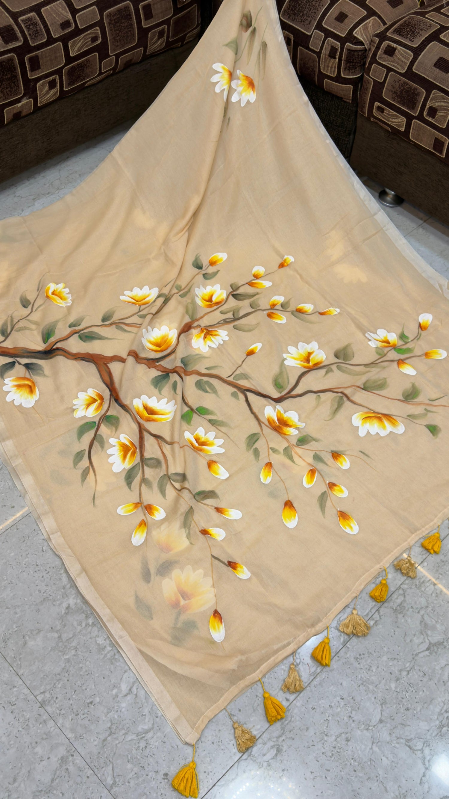 Pre Booking Hand painted Mul Cotton