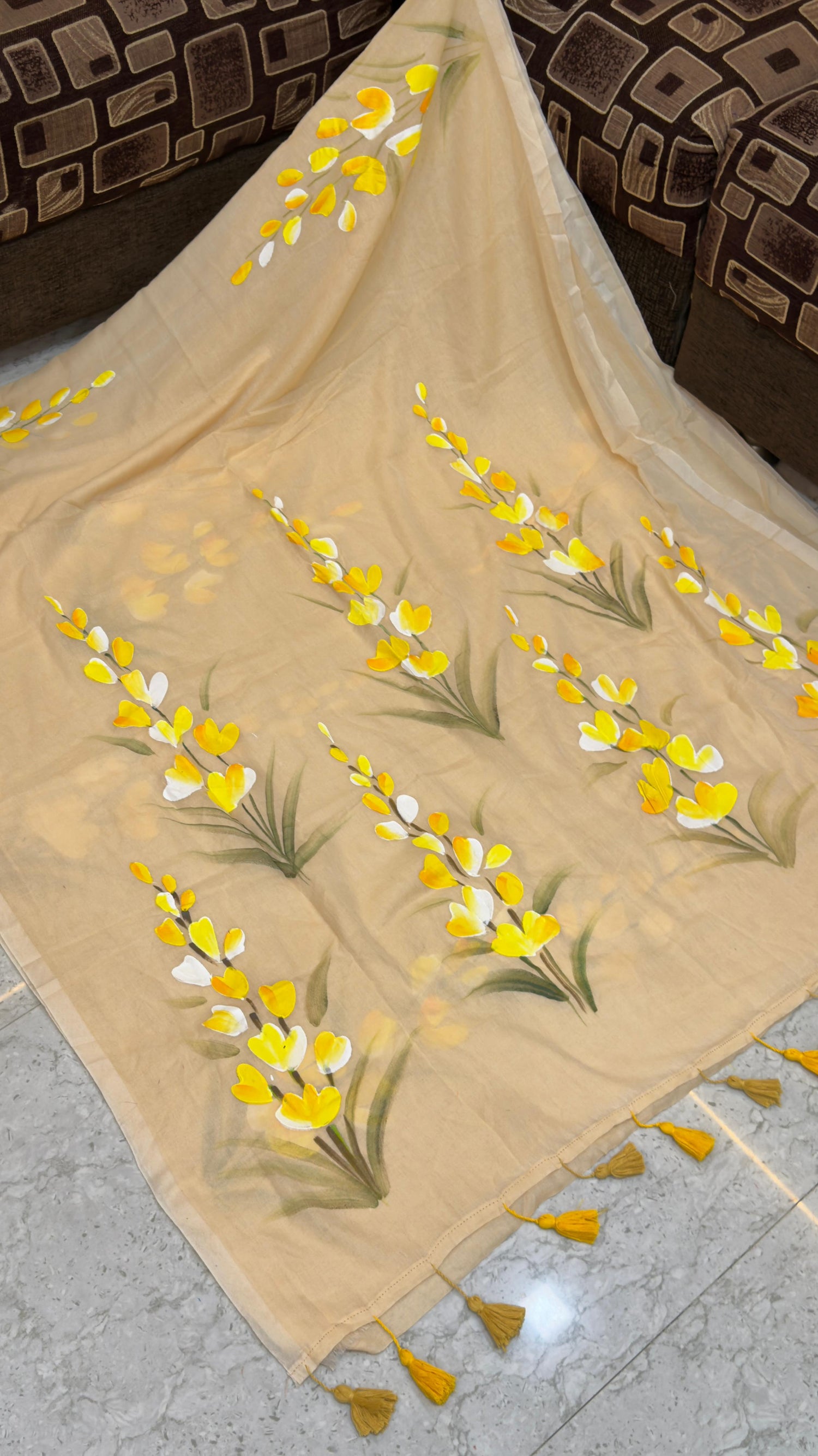 Pre Booking Hand Paint Mul Cotton
