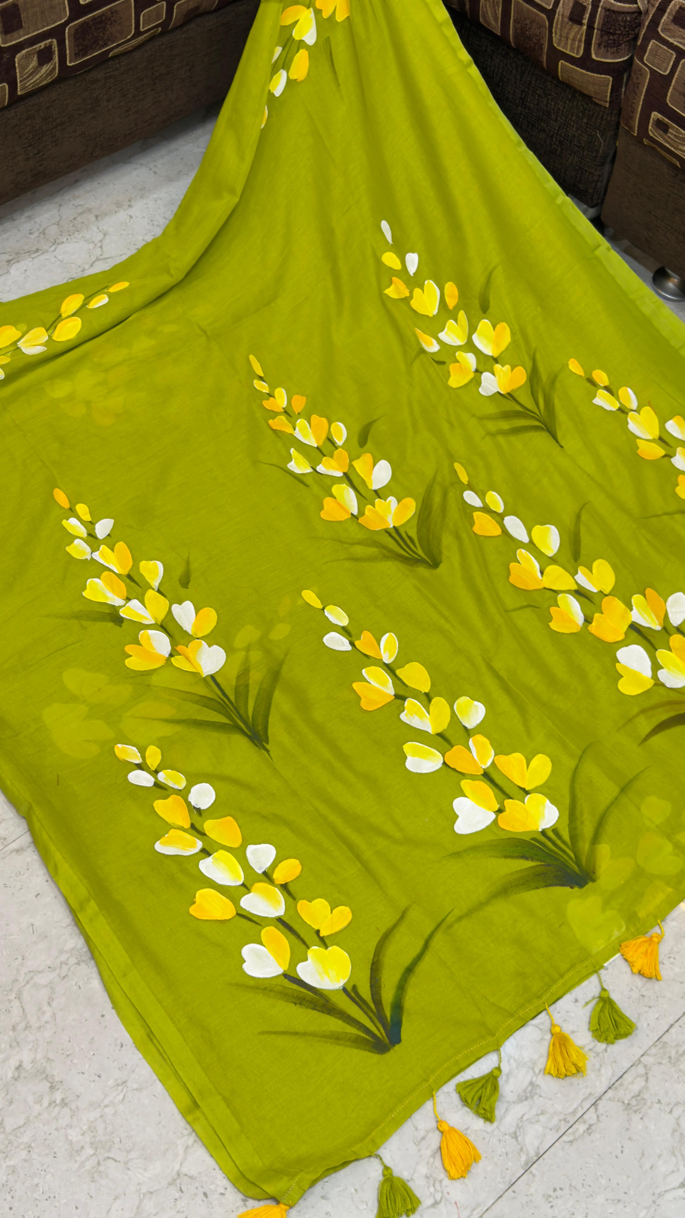 Pre Booking Hand Paint Mul Cotton