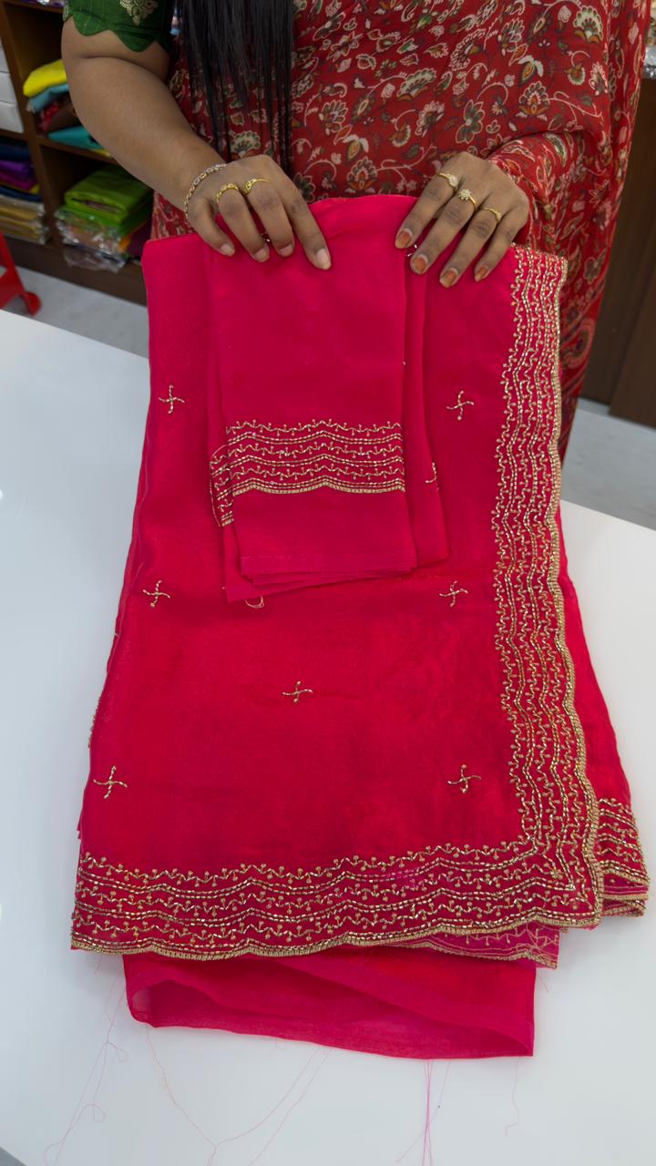 Fendi silk party wear sarees