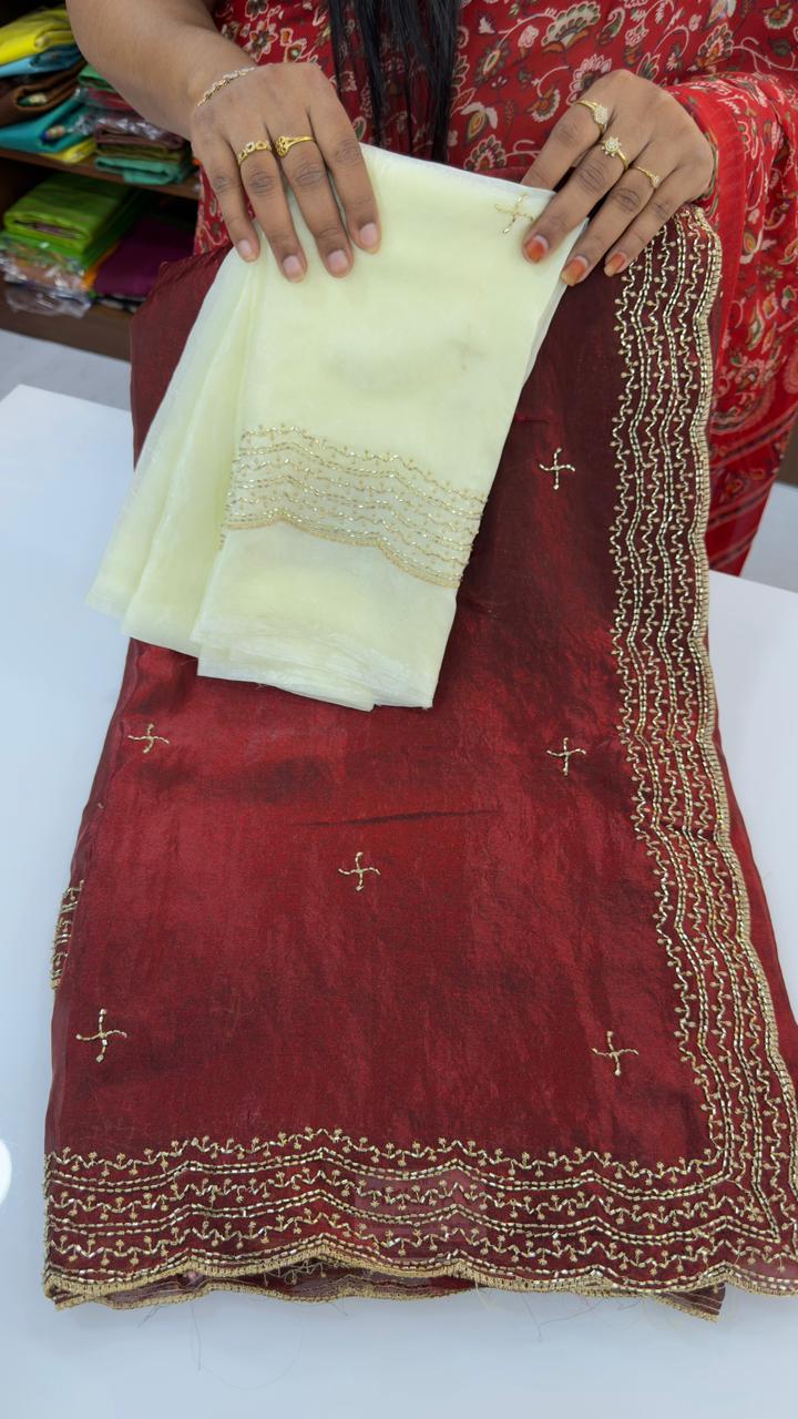 Fendi silk party wear sarees