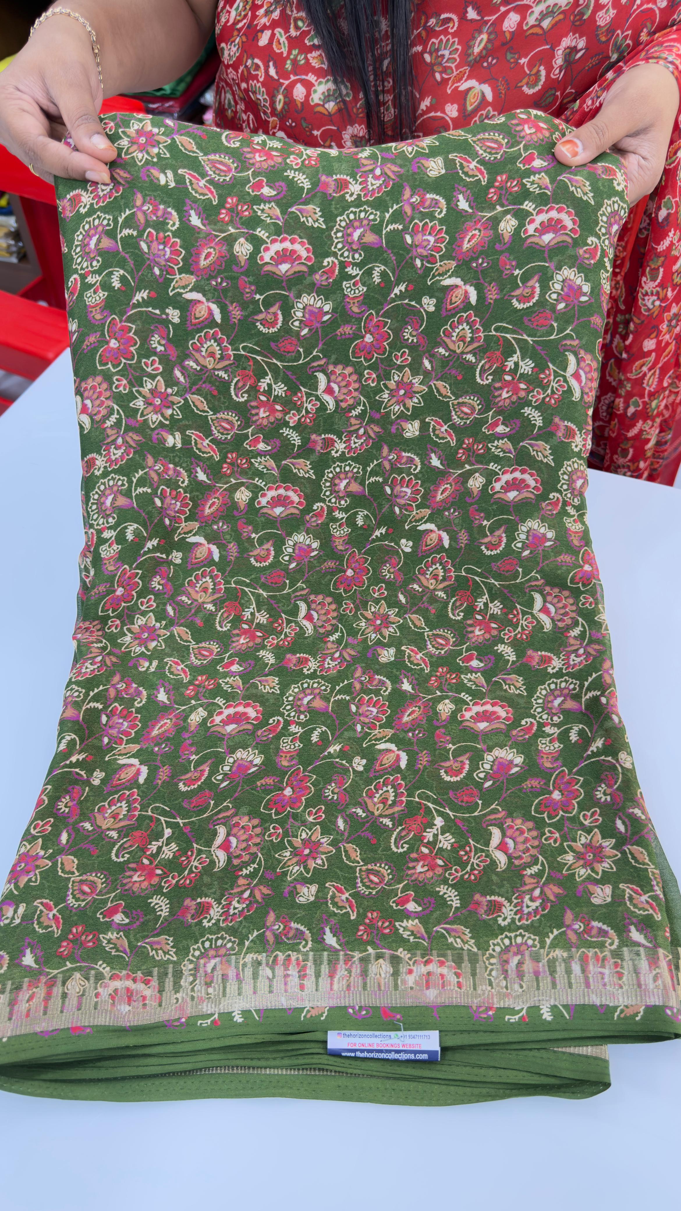 Light weight floral chiffons