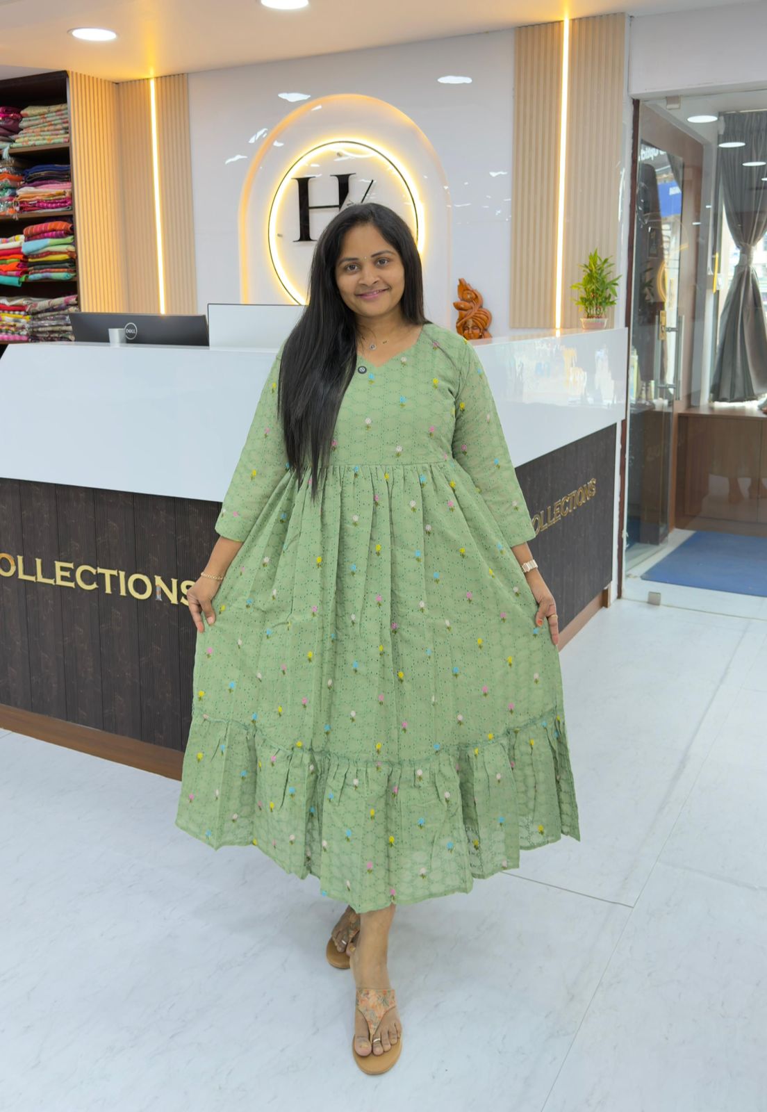 Chikankari cotton frocks