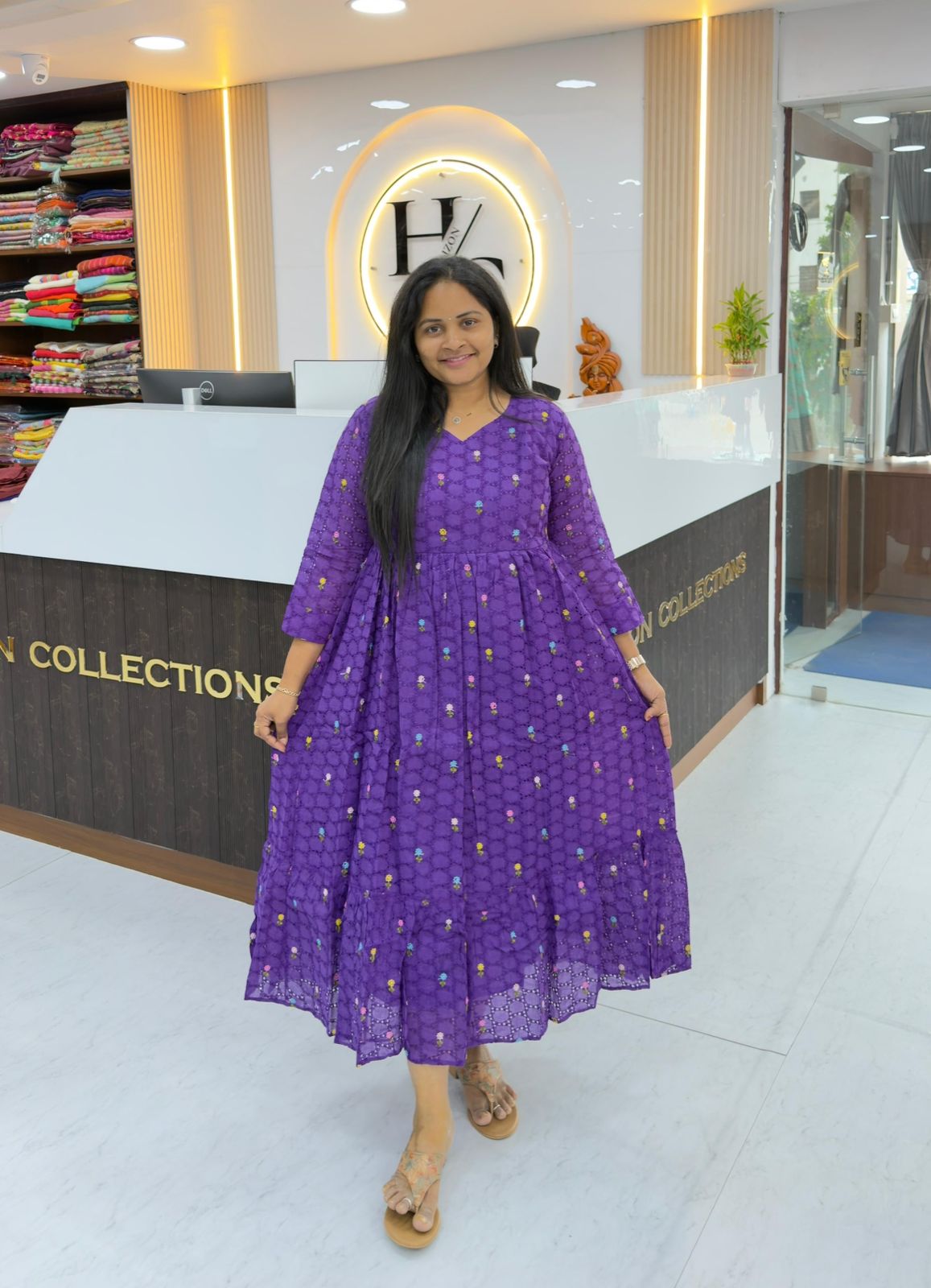 Chikankari cotton frocks