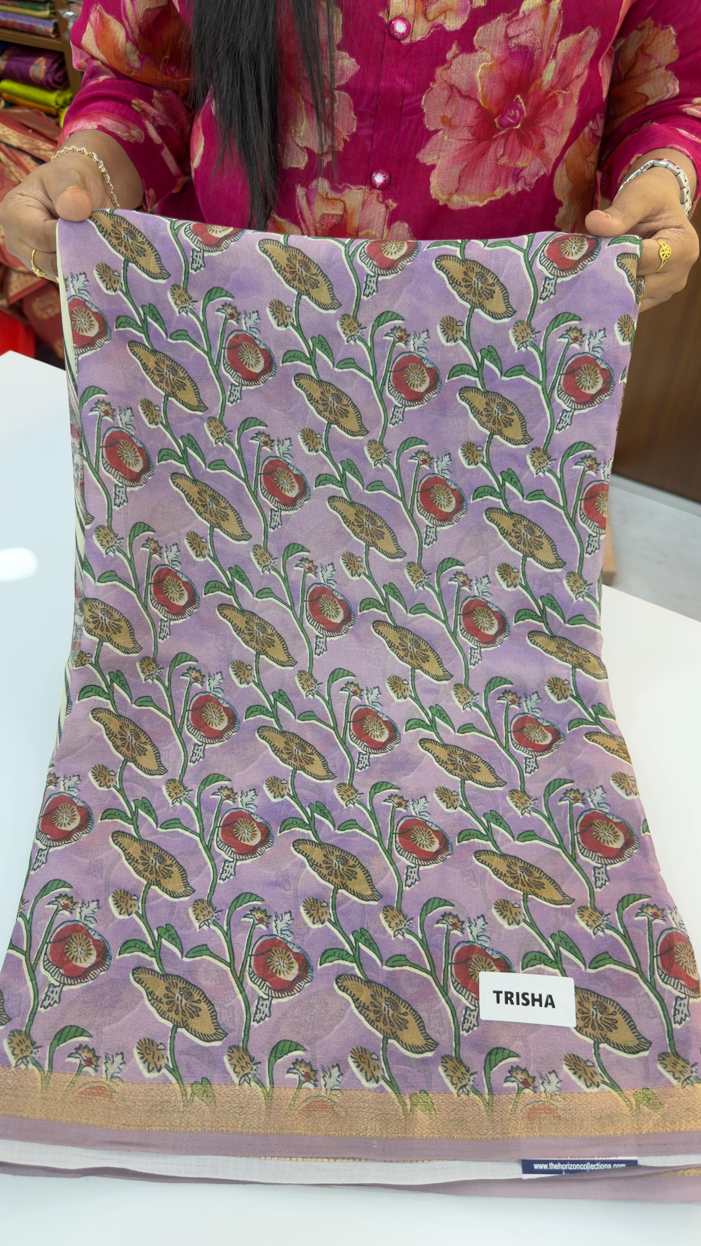 Trisha inspired Light weight Georgette sarees