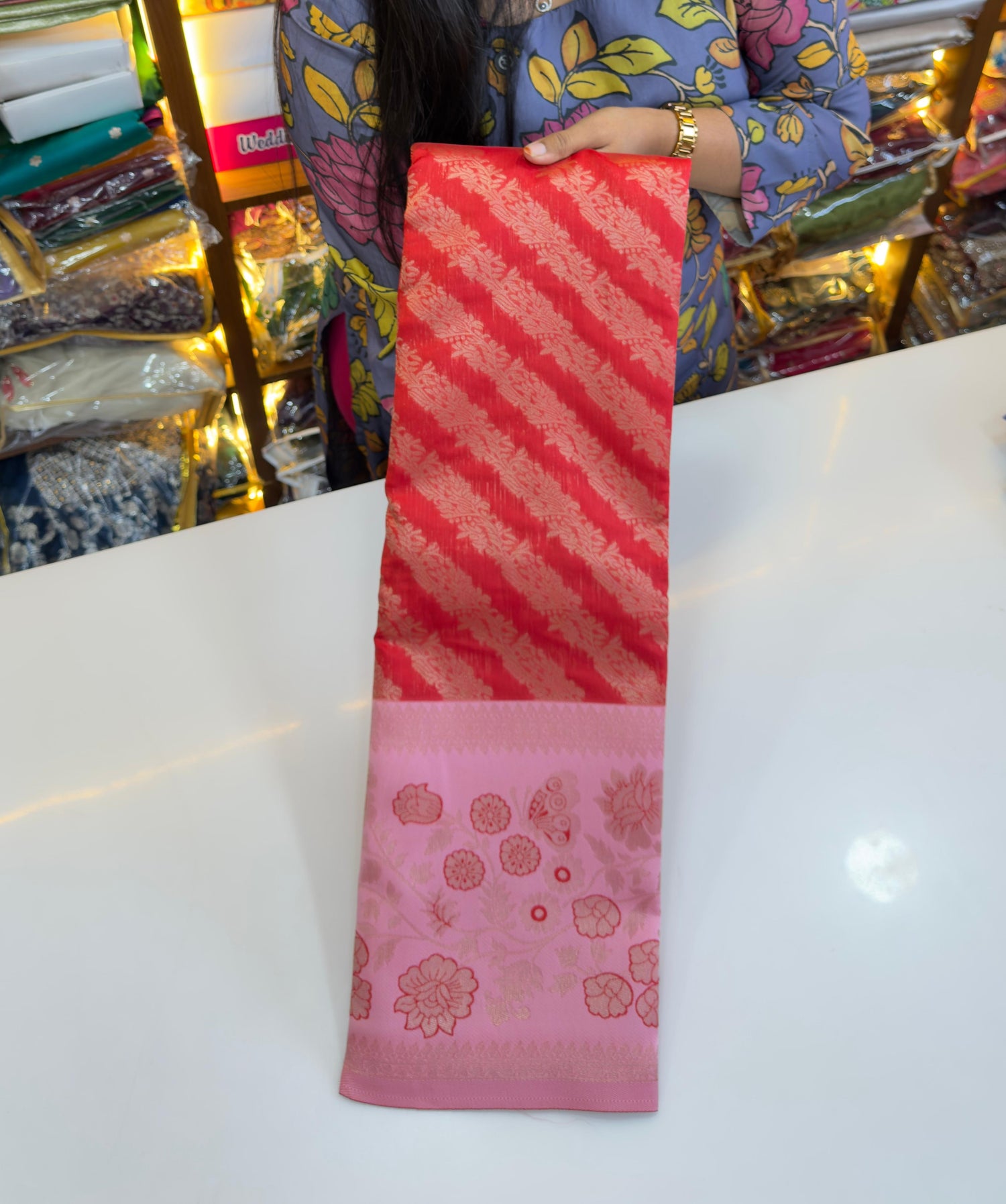 Light weight Meena patttu saree