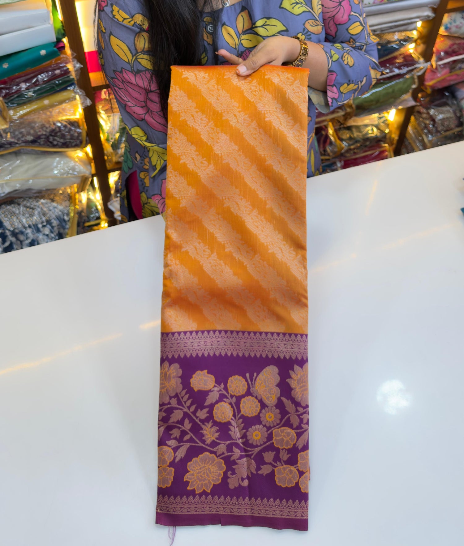 Light weight Meena patttu saree