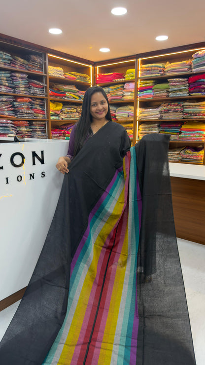 Rainbow Lenin saree