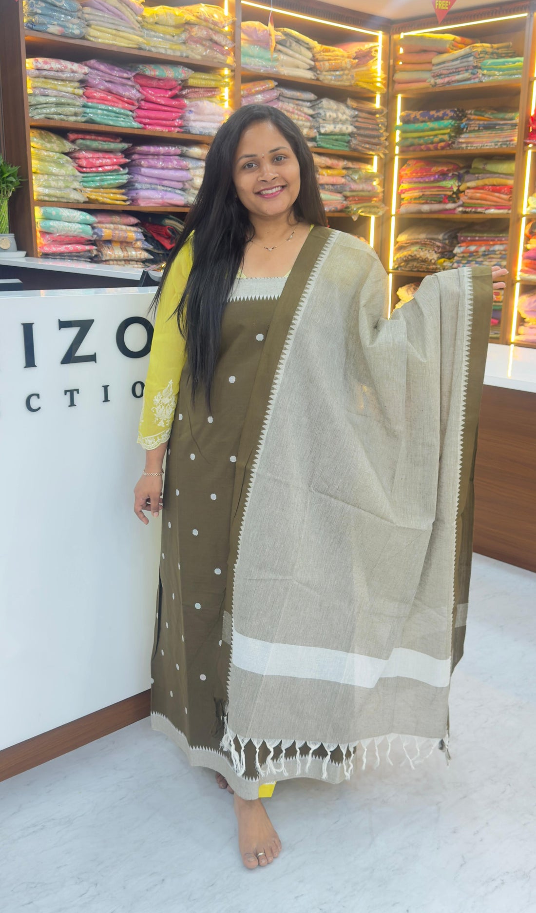 Pure Cotton 3 piece dress materials