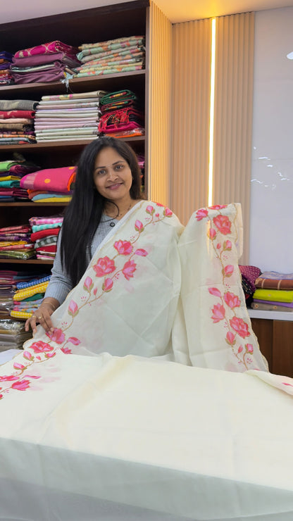 Floral party wear saree