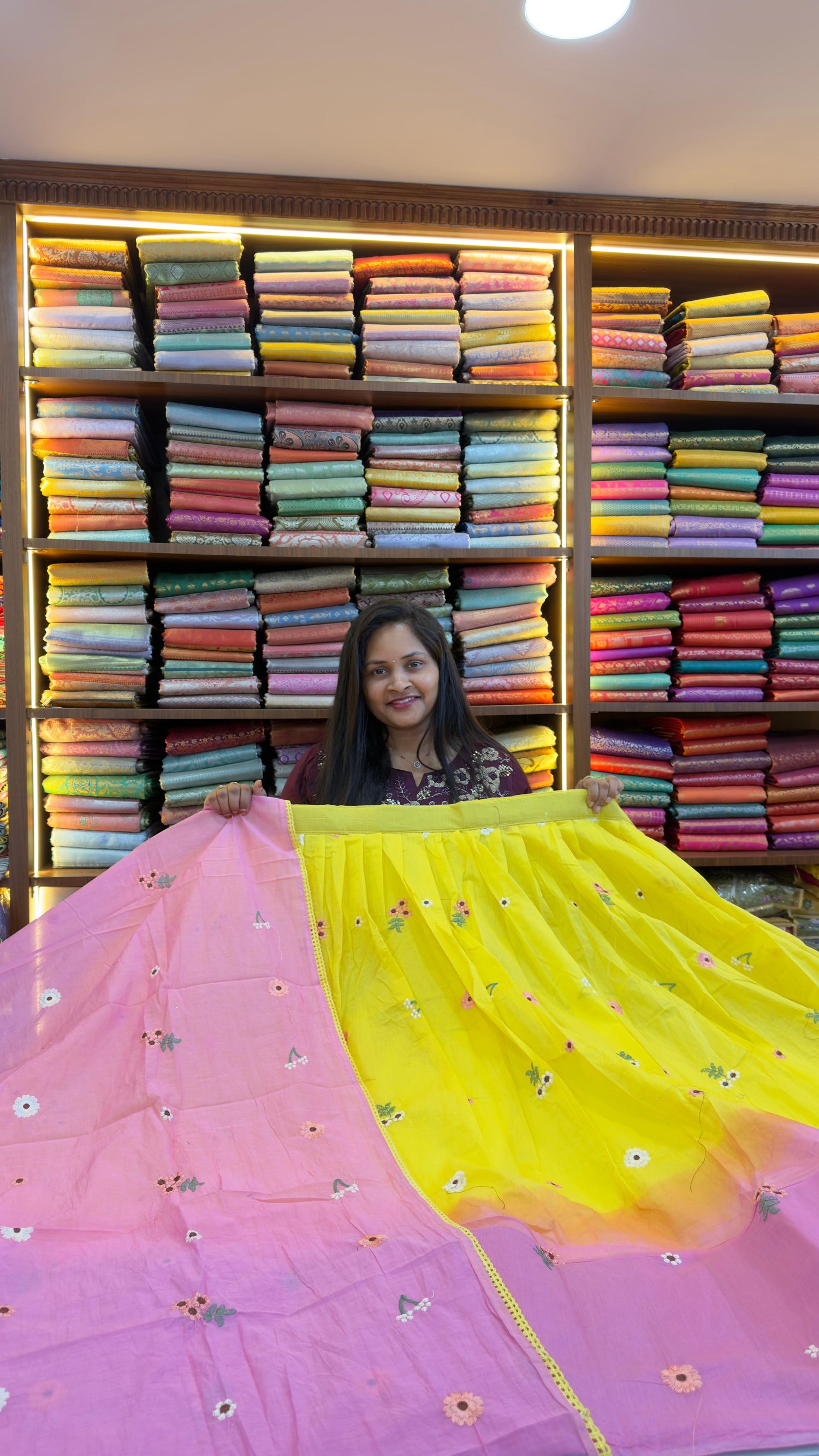 Haldi Special Mul Chanderi lehenga
