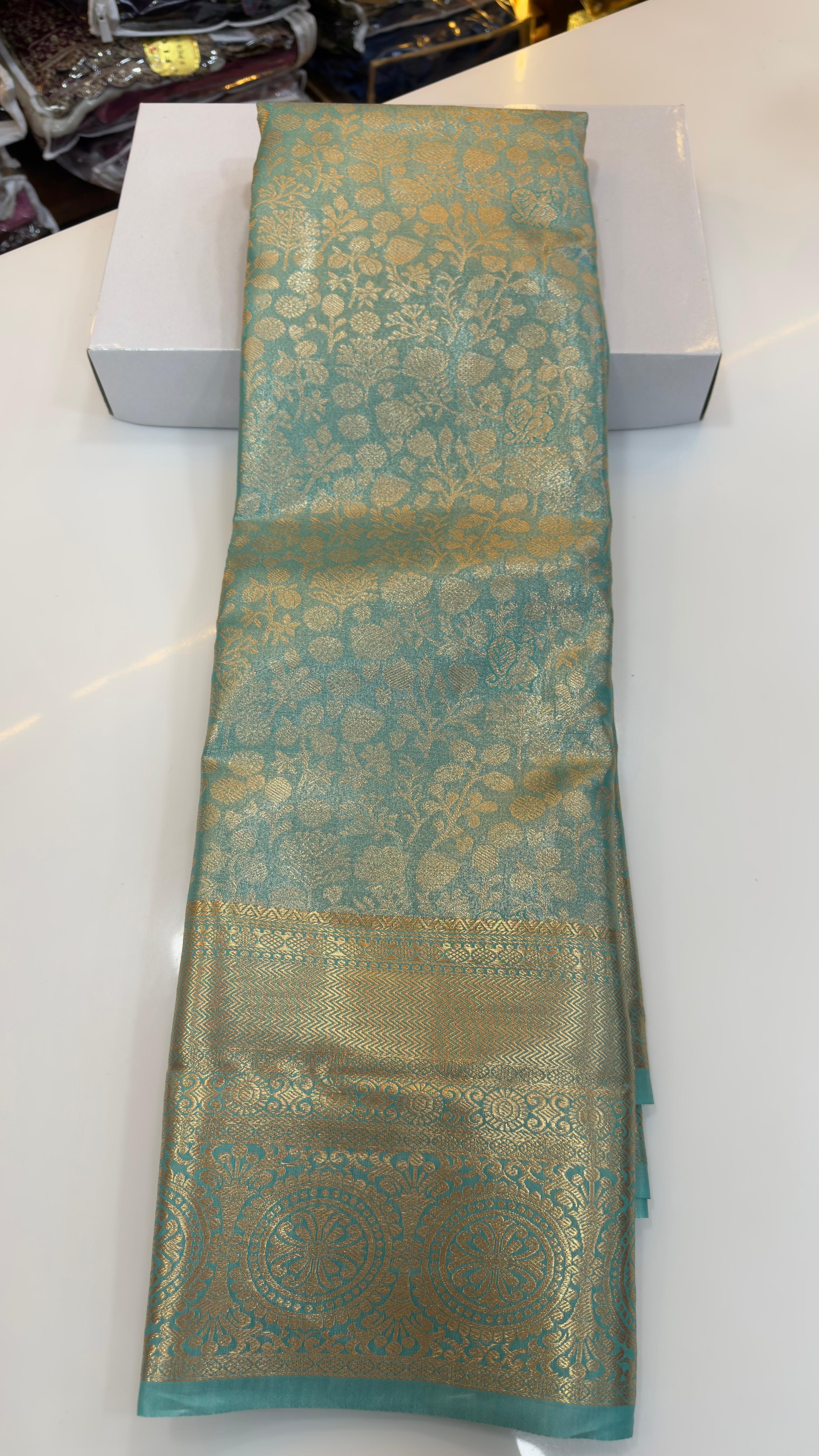 Semi Kanchi pattu saree
