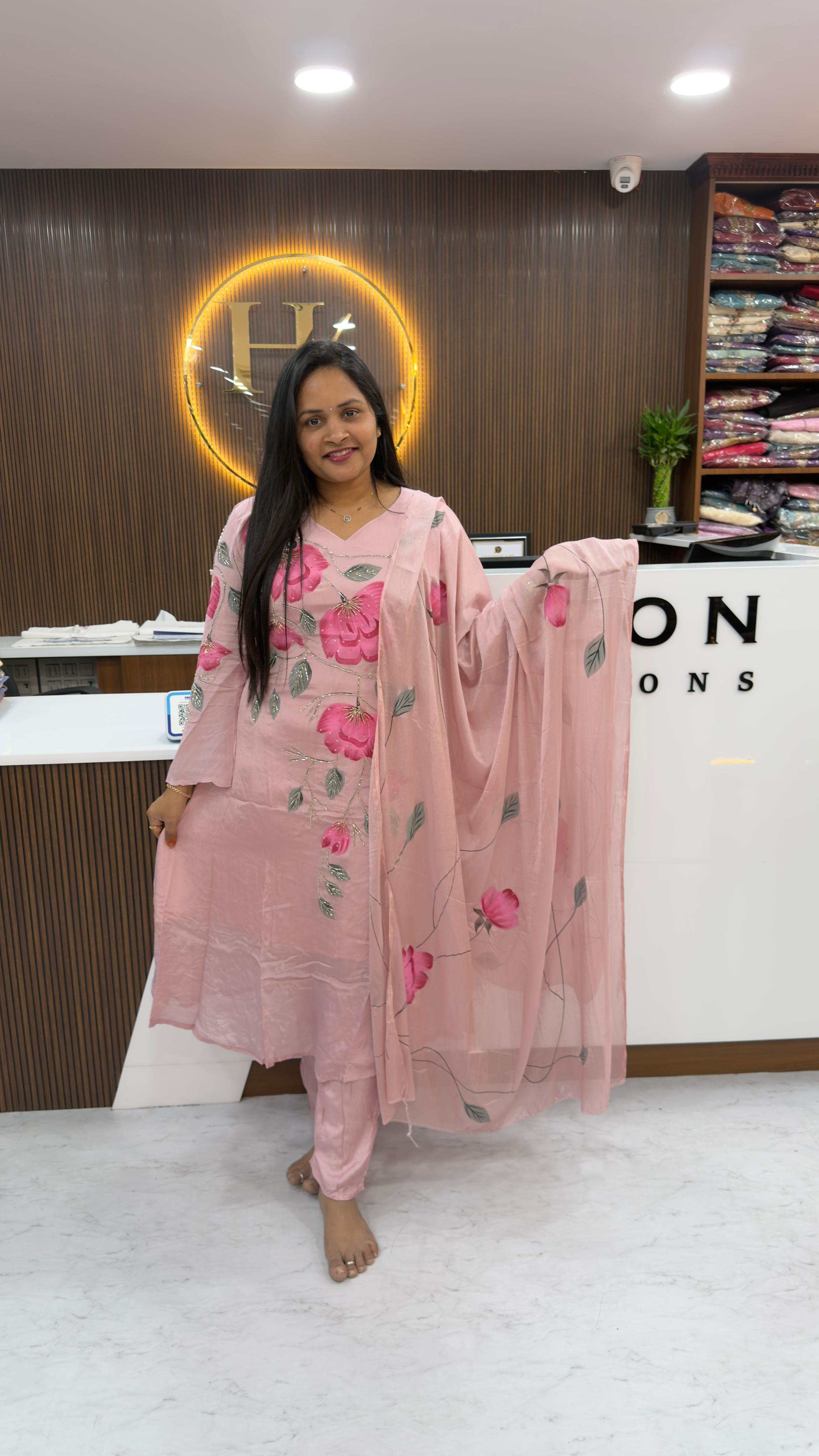 Premium chinon A line Dress