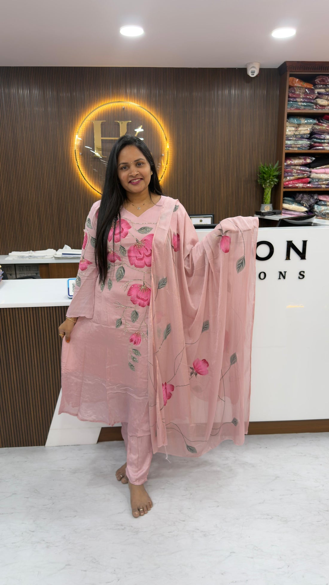 Premium chinon A line Dress