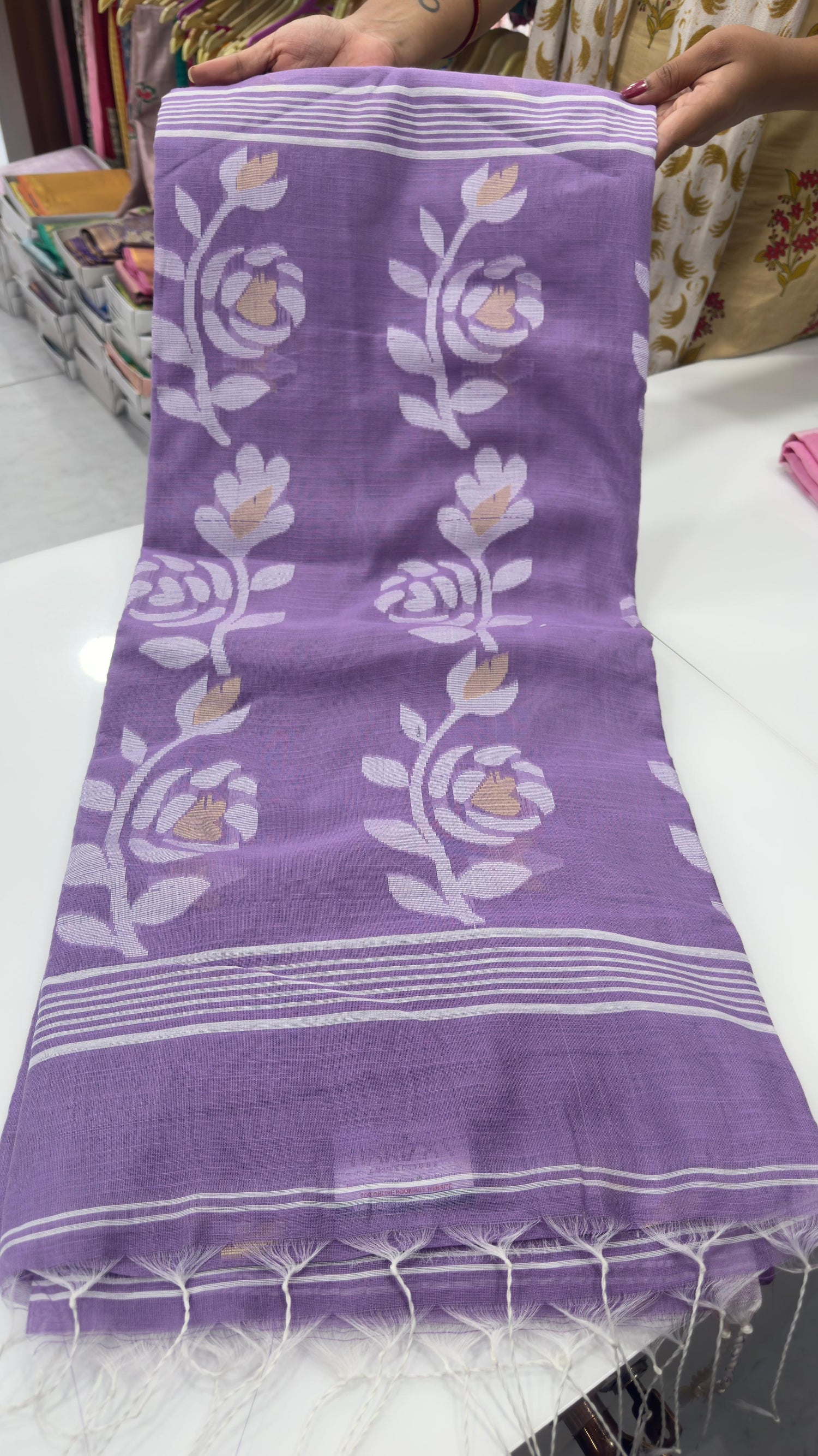Jamdhani Jute weaving sarees
