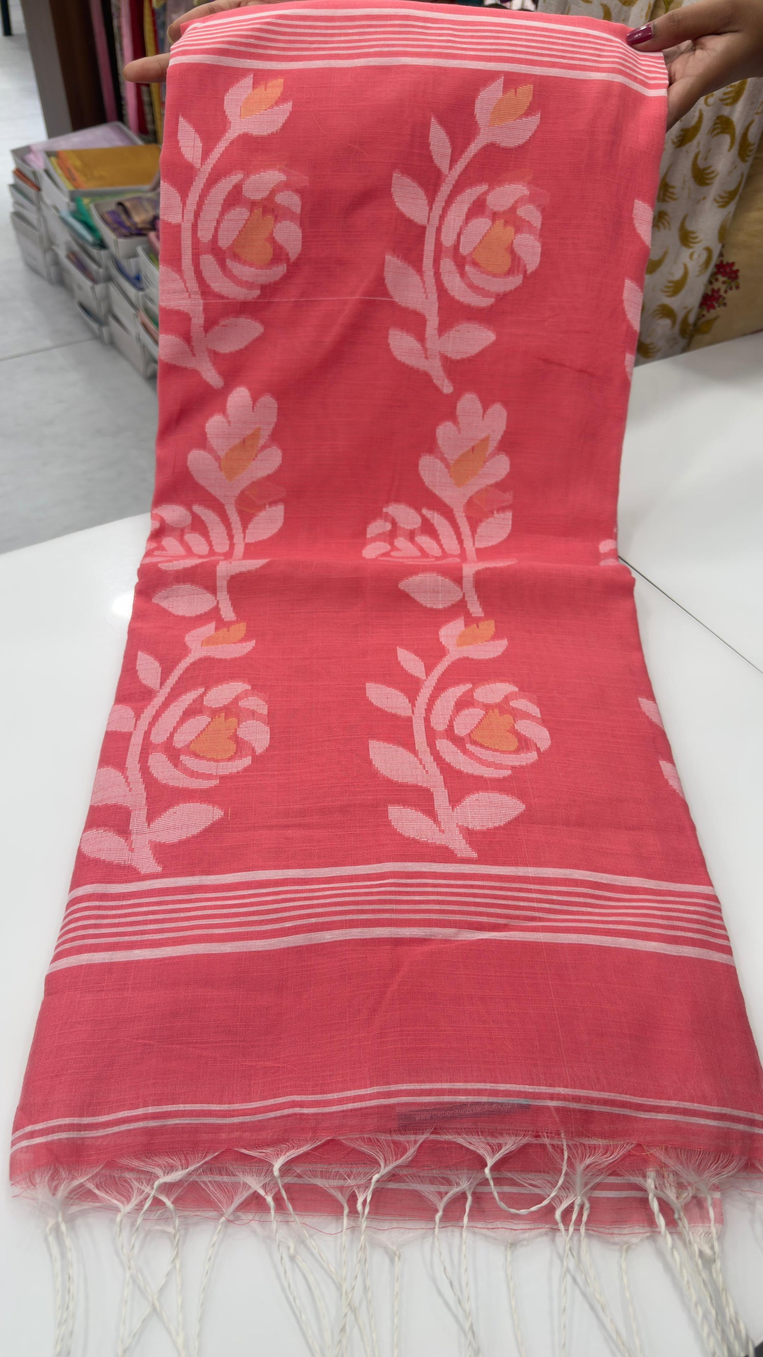 Jamdhani Jute weaving sarees