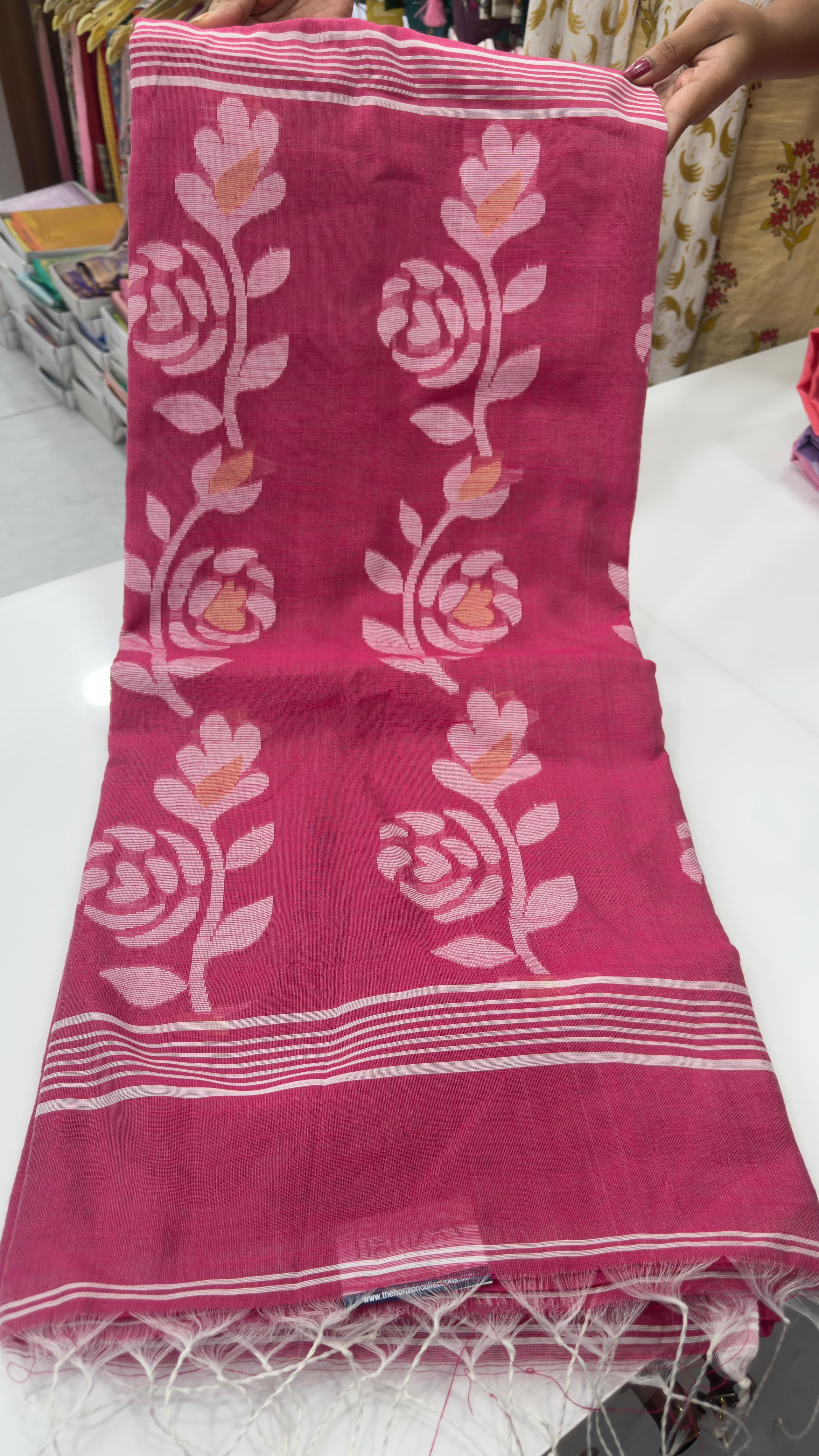 Jamdhani Jute weaving sarees