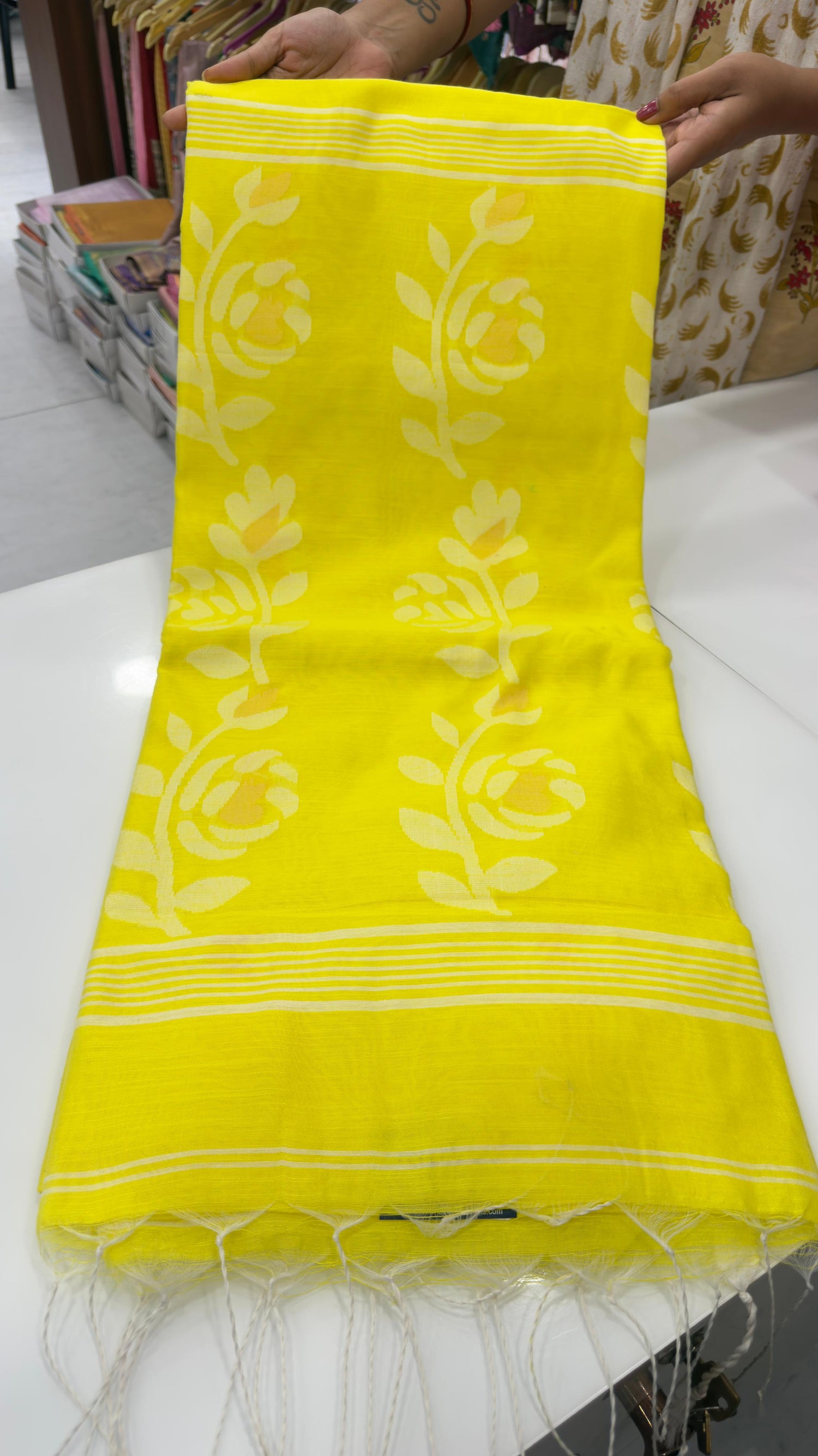 Jamdhani Jute weaving sarees