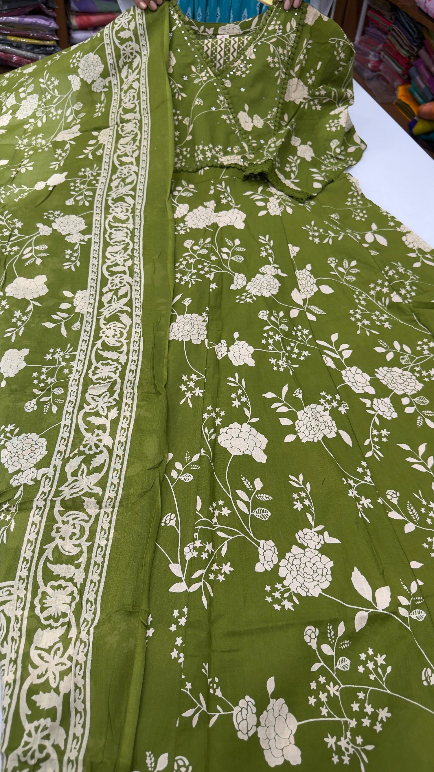 Malai Cotton Anarkali Dress