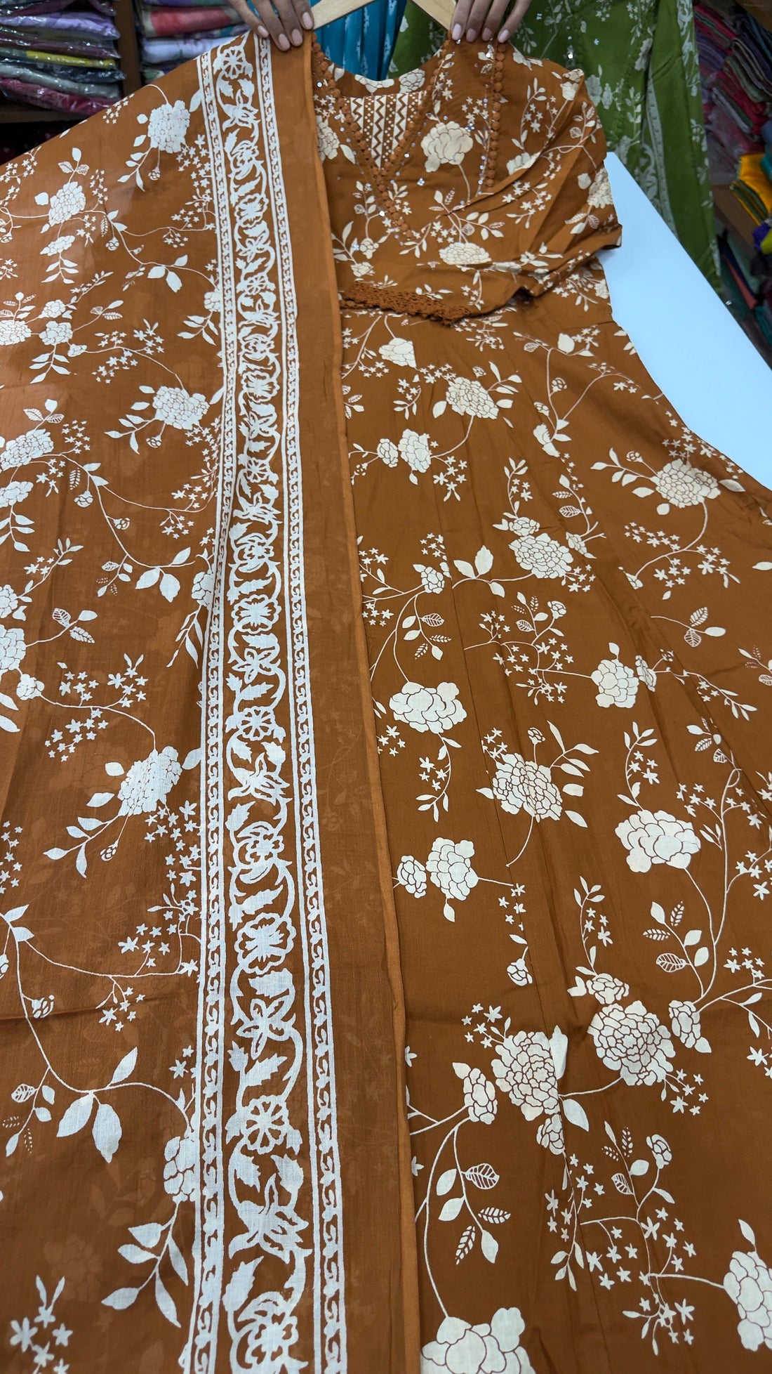 Malai Cotton Anarkali Dress