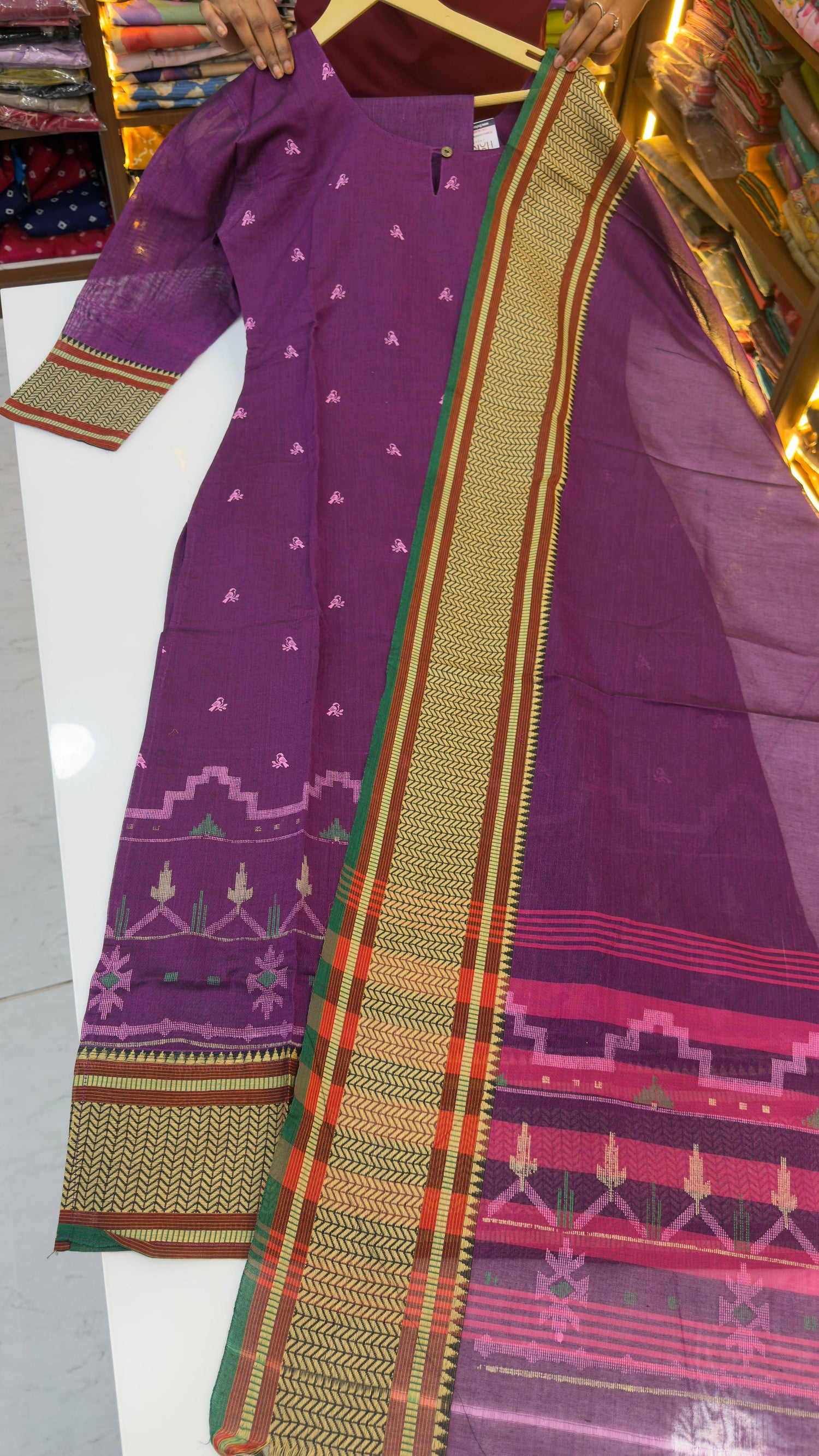 Jamdani stitched Dresses