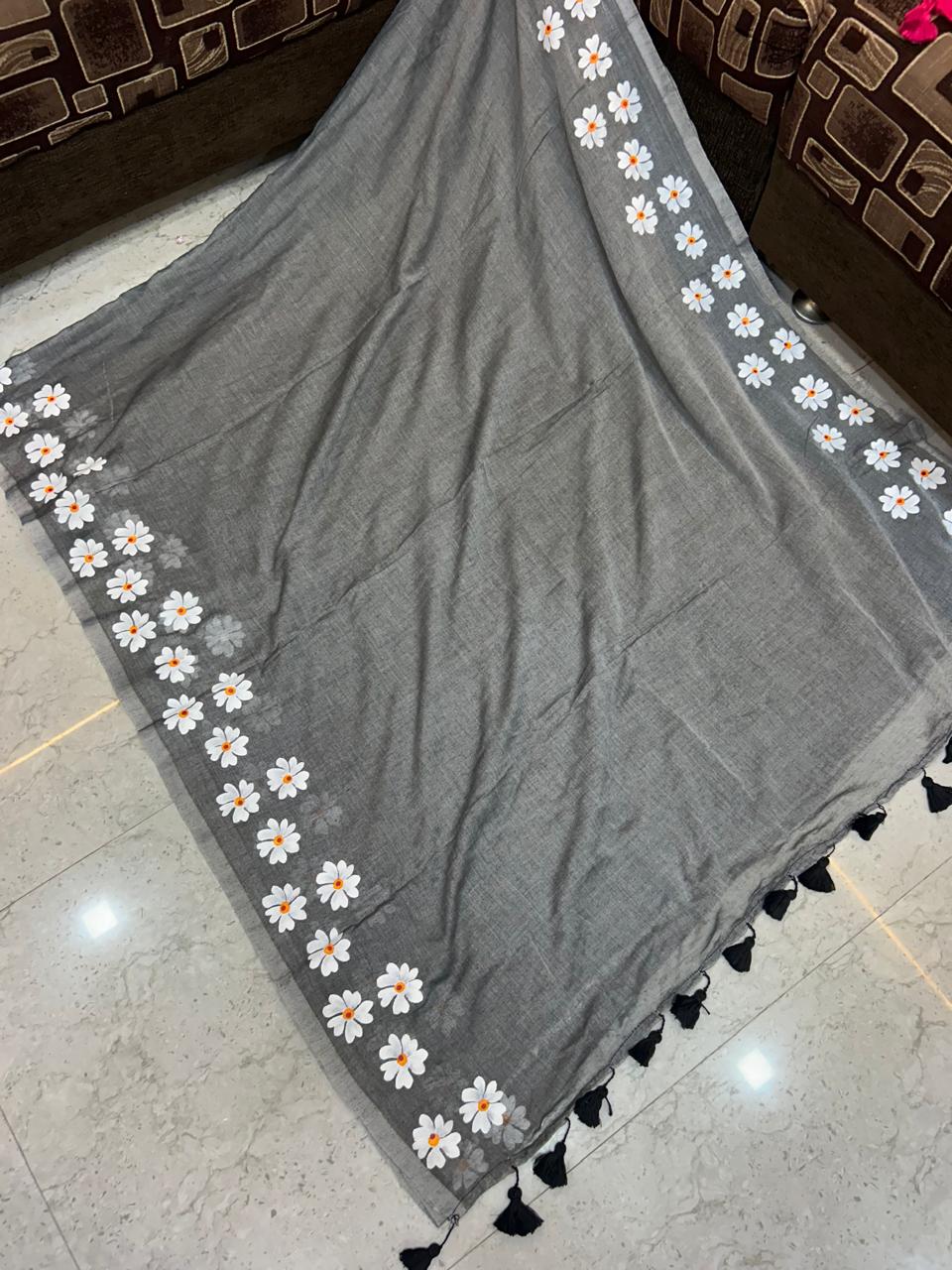 Mull cotton sarees