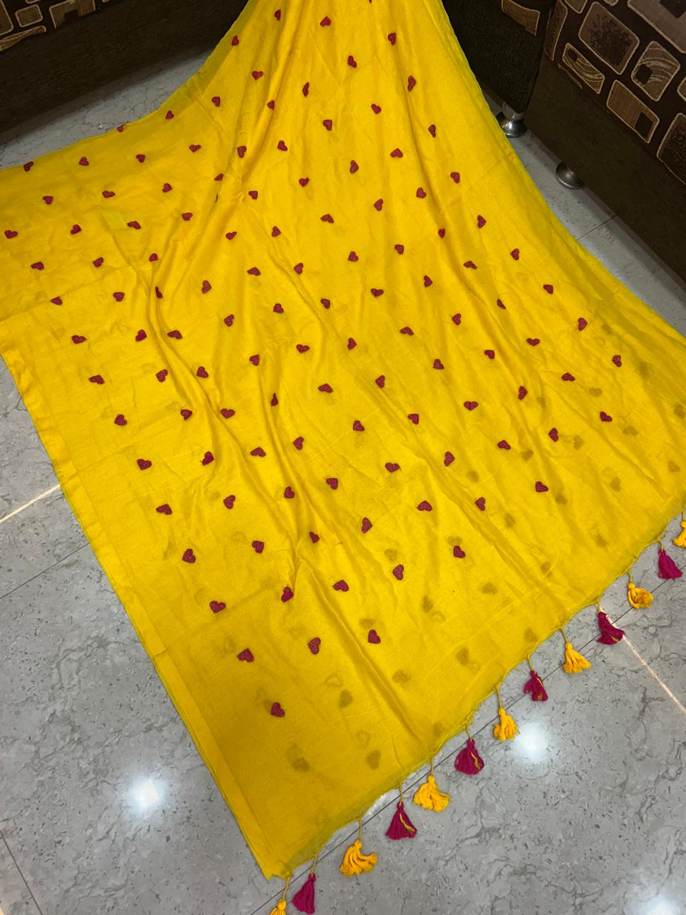 Mull cotton with embroidery