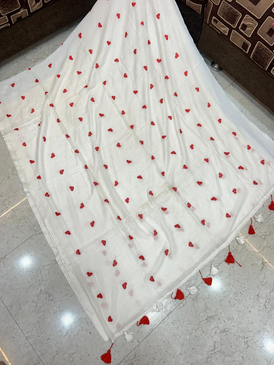 Mull cotton with embroidery