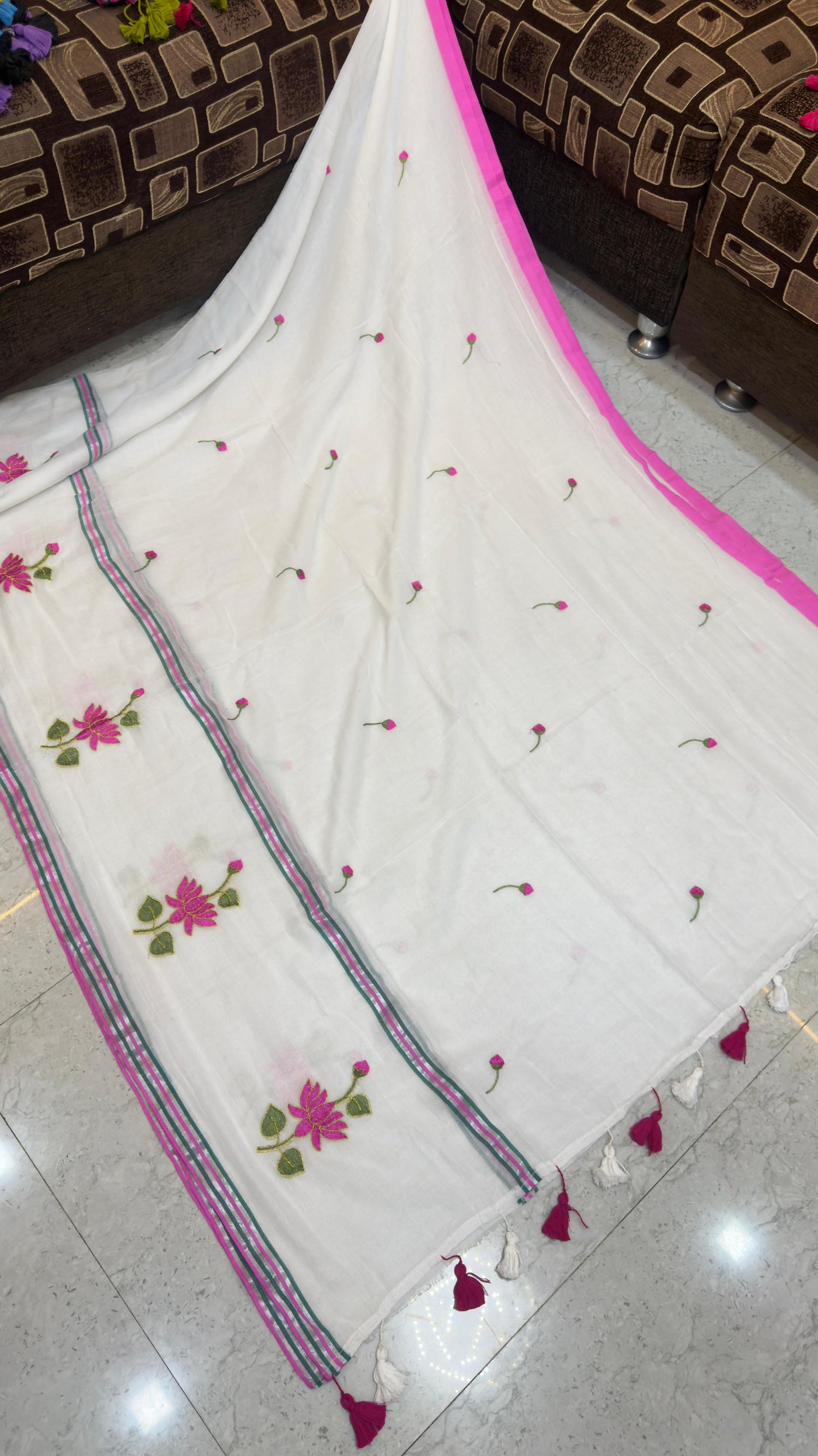 Mul cotton with embroidery