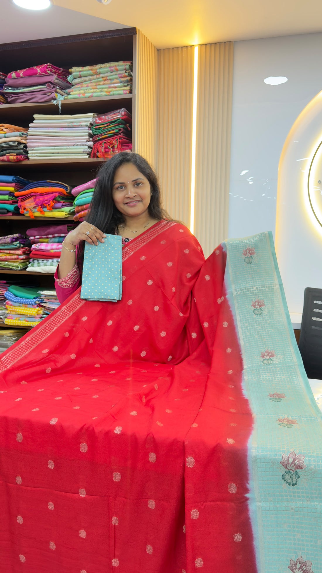 Marshmellow Georgette saree