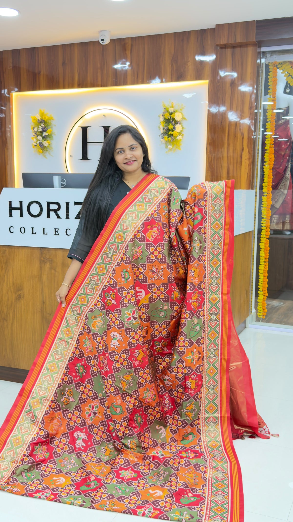 Ikkat Patola inspired sarees