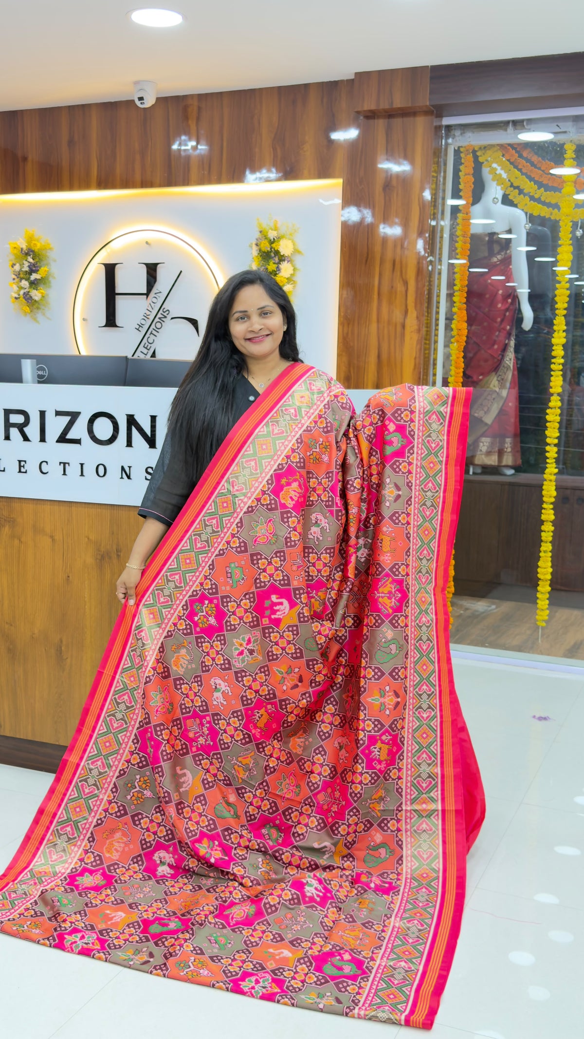 Ikkat Patola inspired sarees