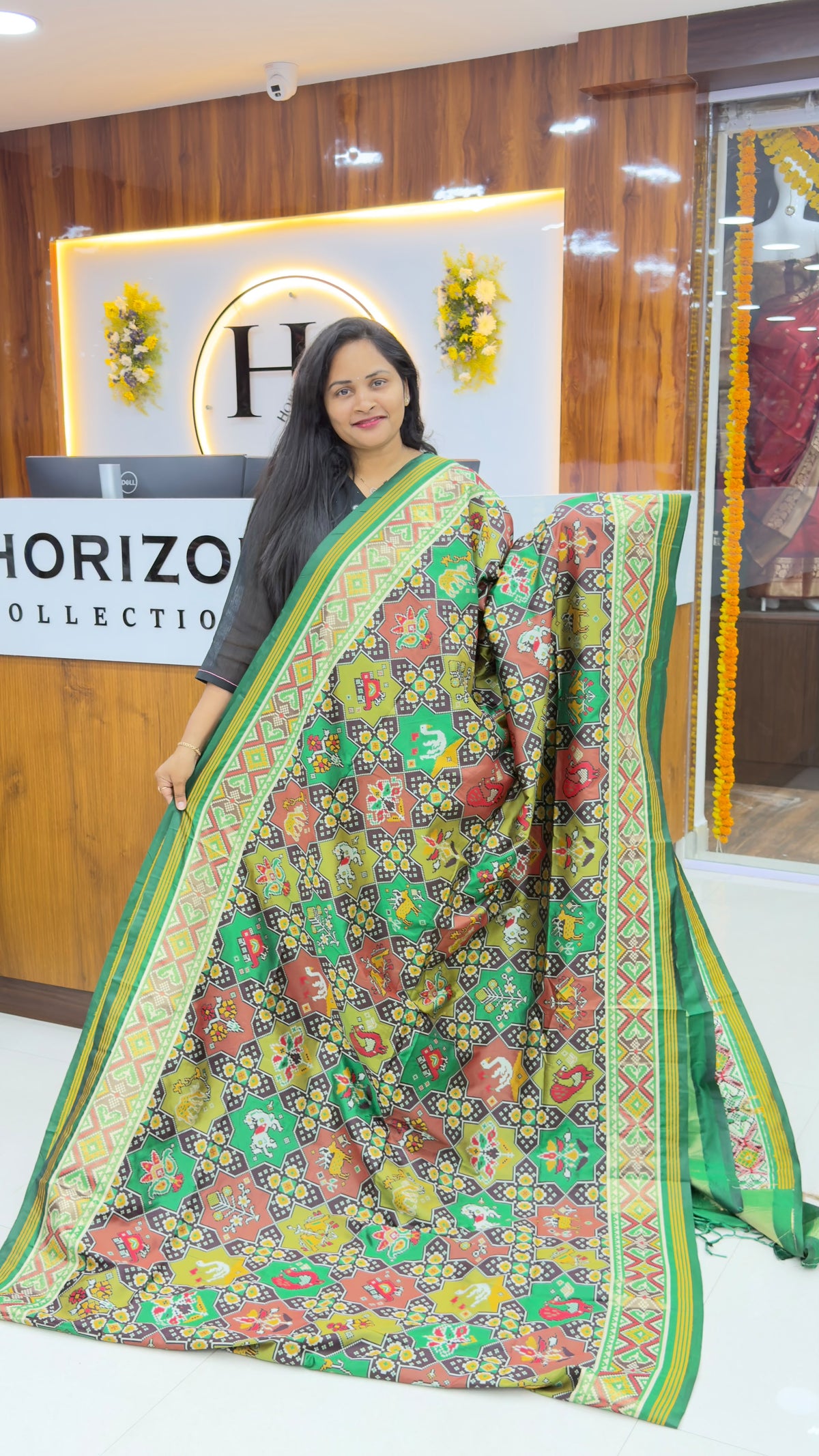Ikkat Patola inspired sarees