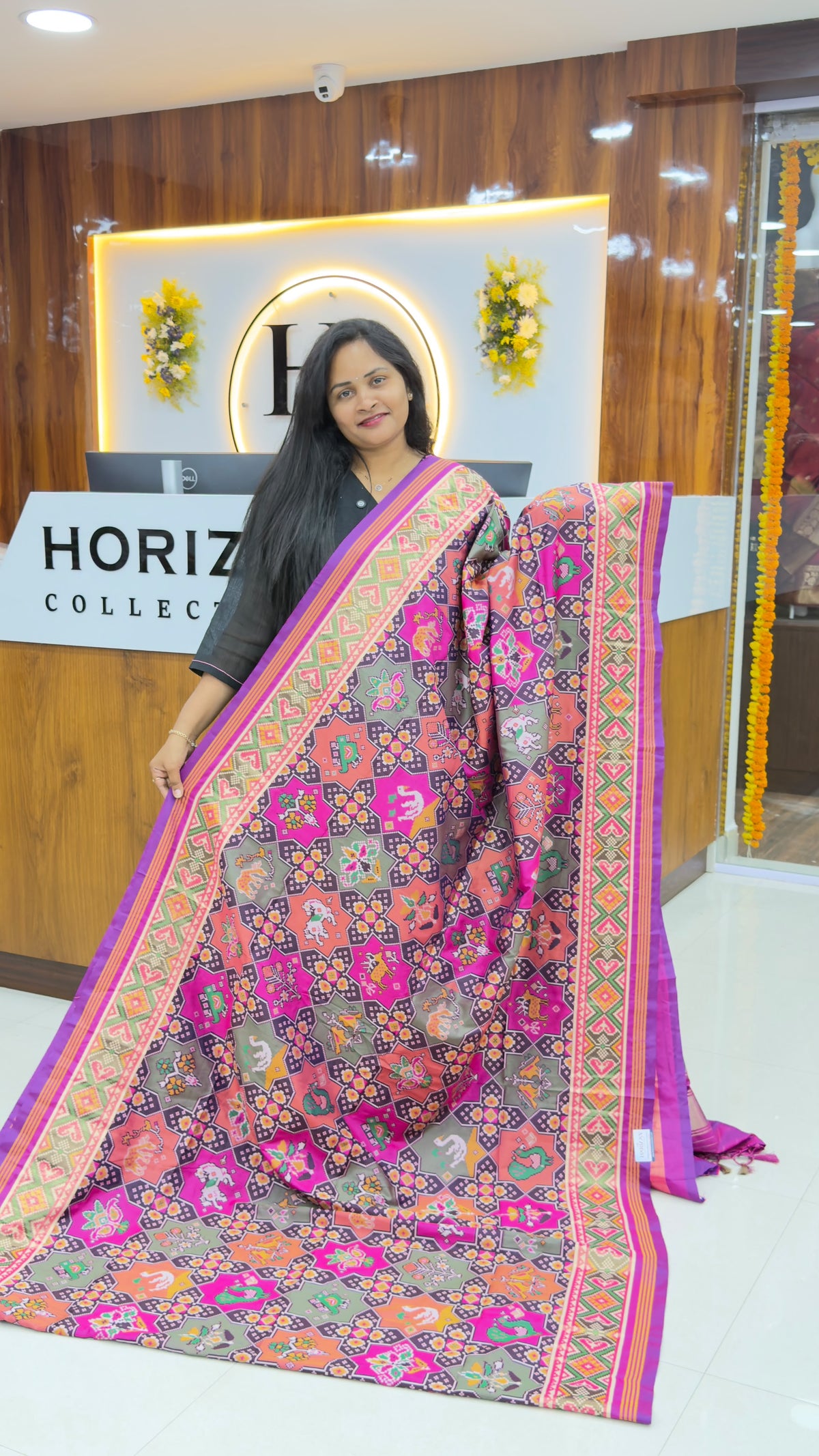 Ikkat Patola inspired sarees