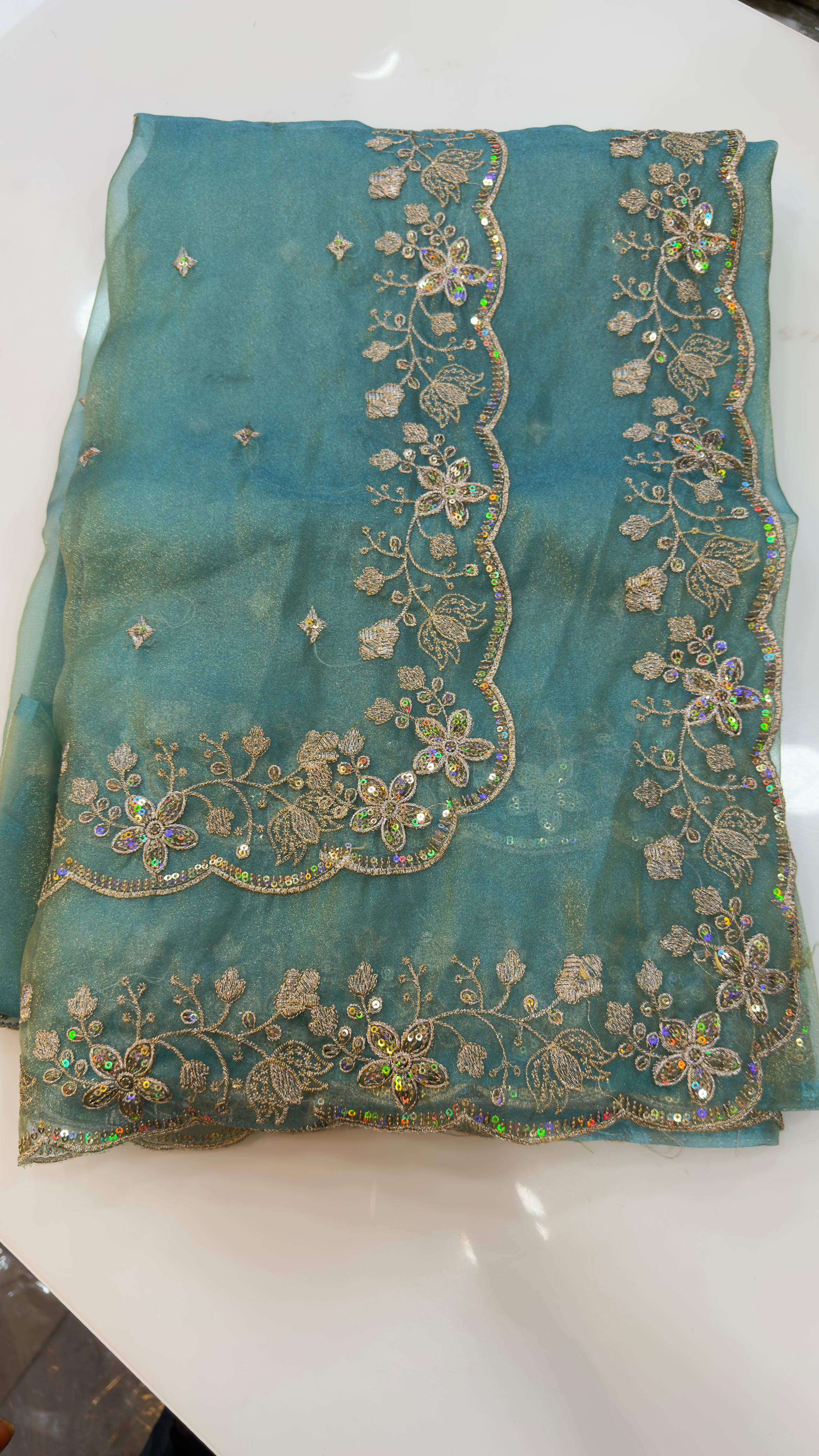 Double Border Party wear sarees