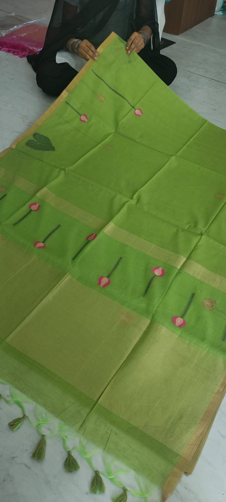 Budget range Muslin jamdhani inspired sarees