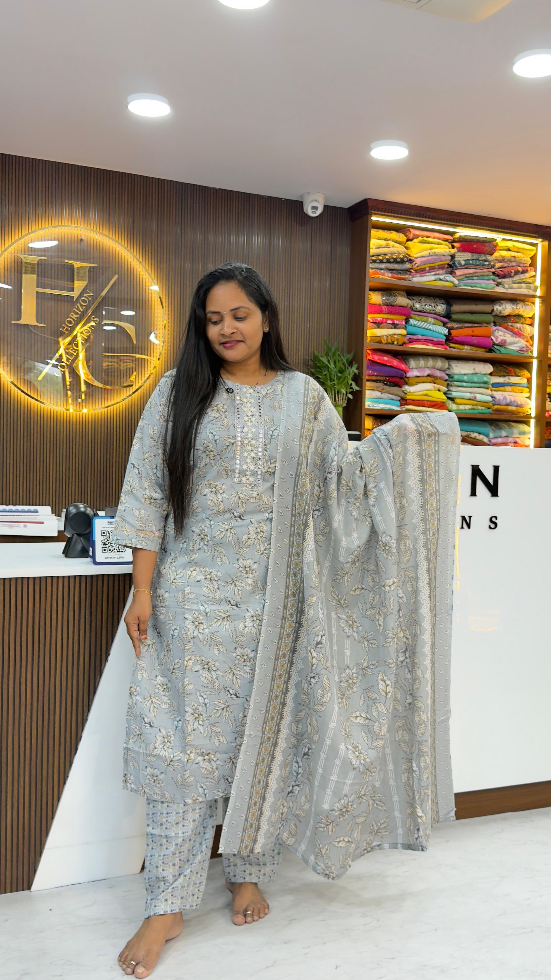 Cotton daily wear 3 piece sets