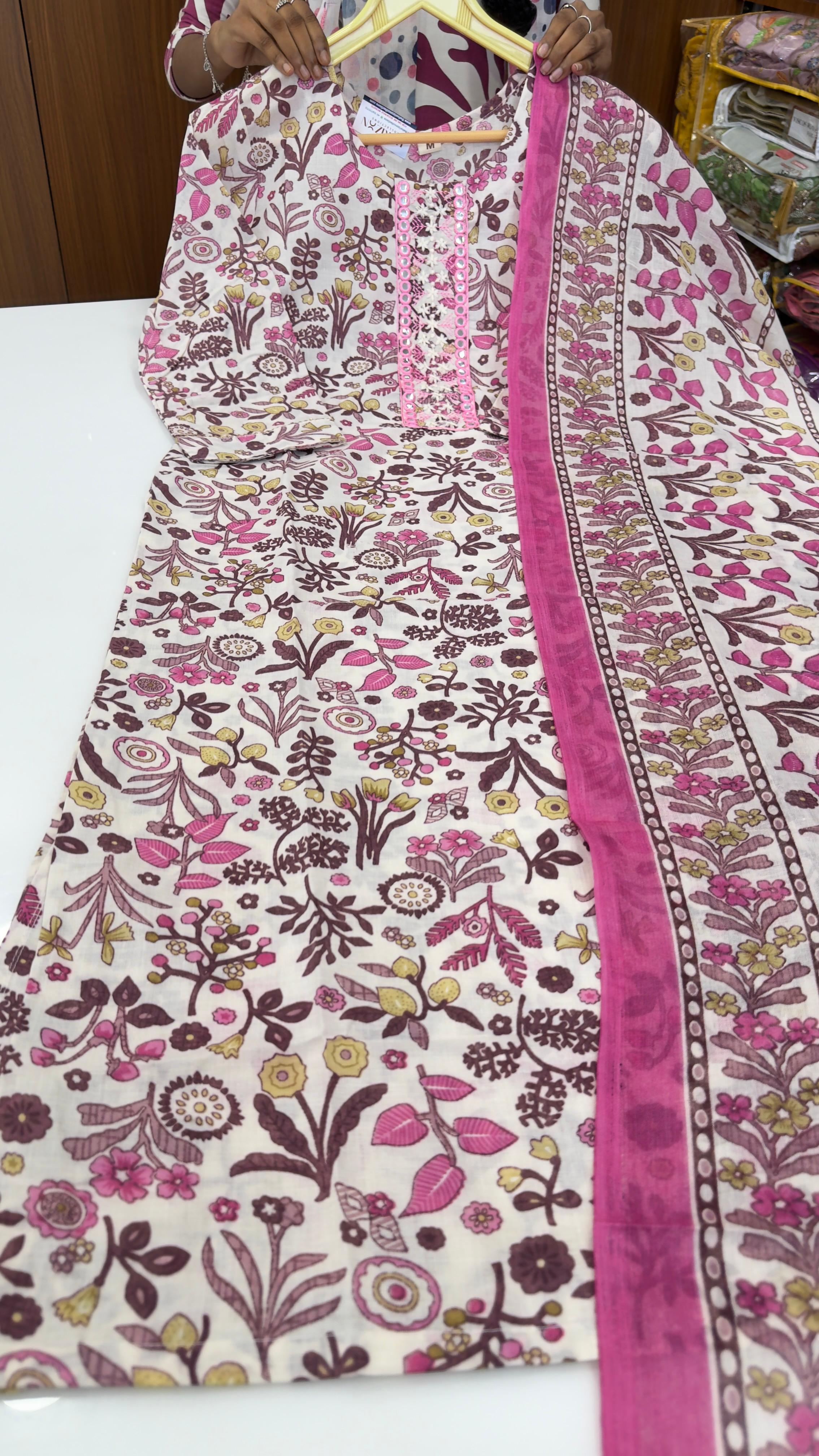 Cotton daily wear 3 piece sets