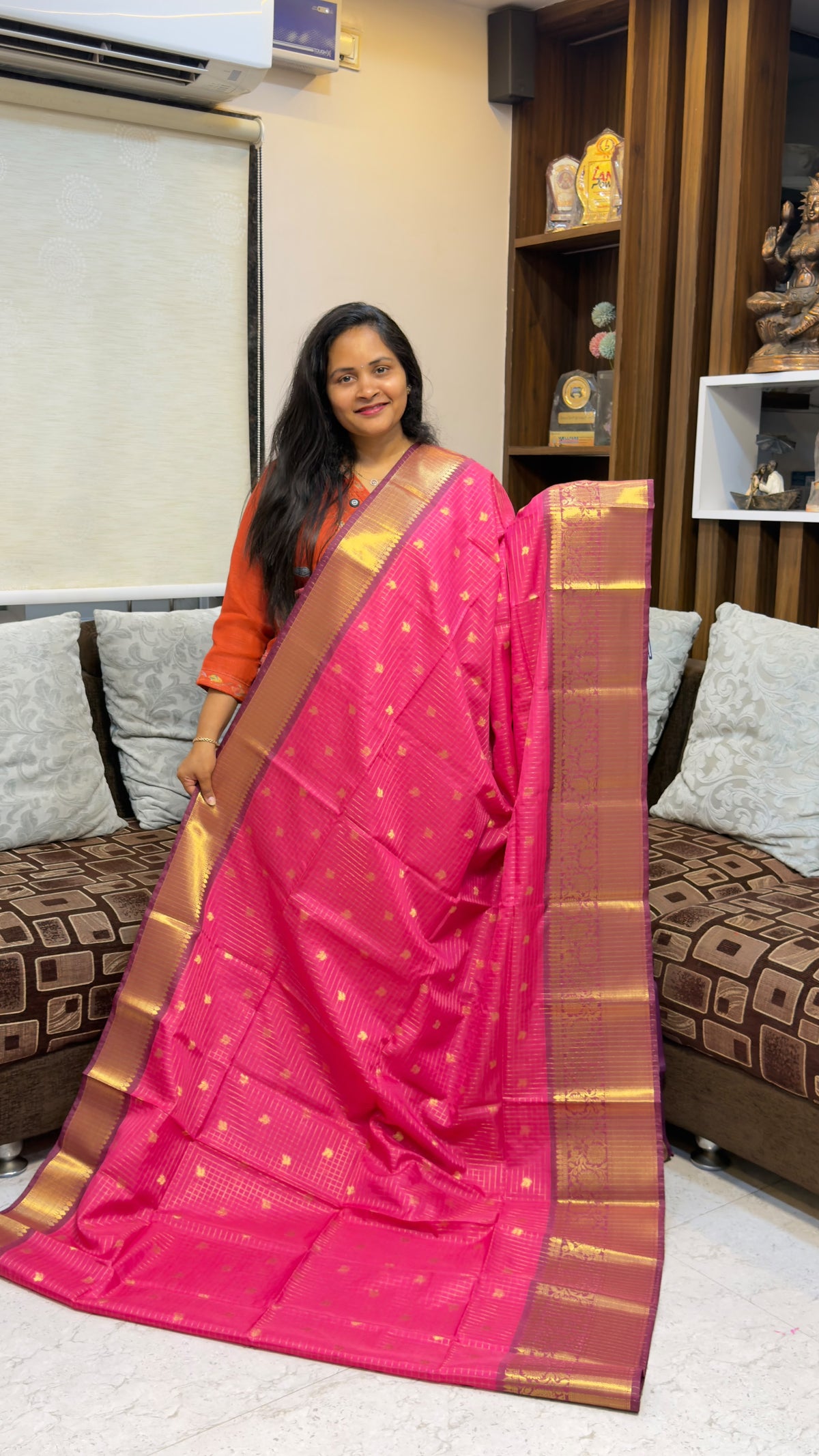 Vintage chexs Patti sarees