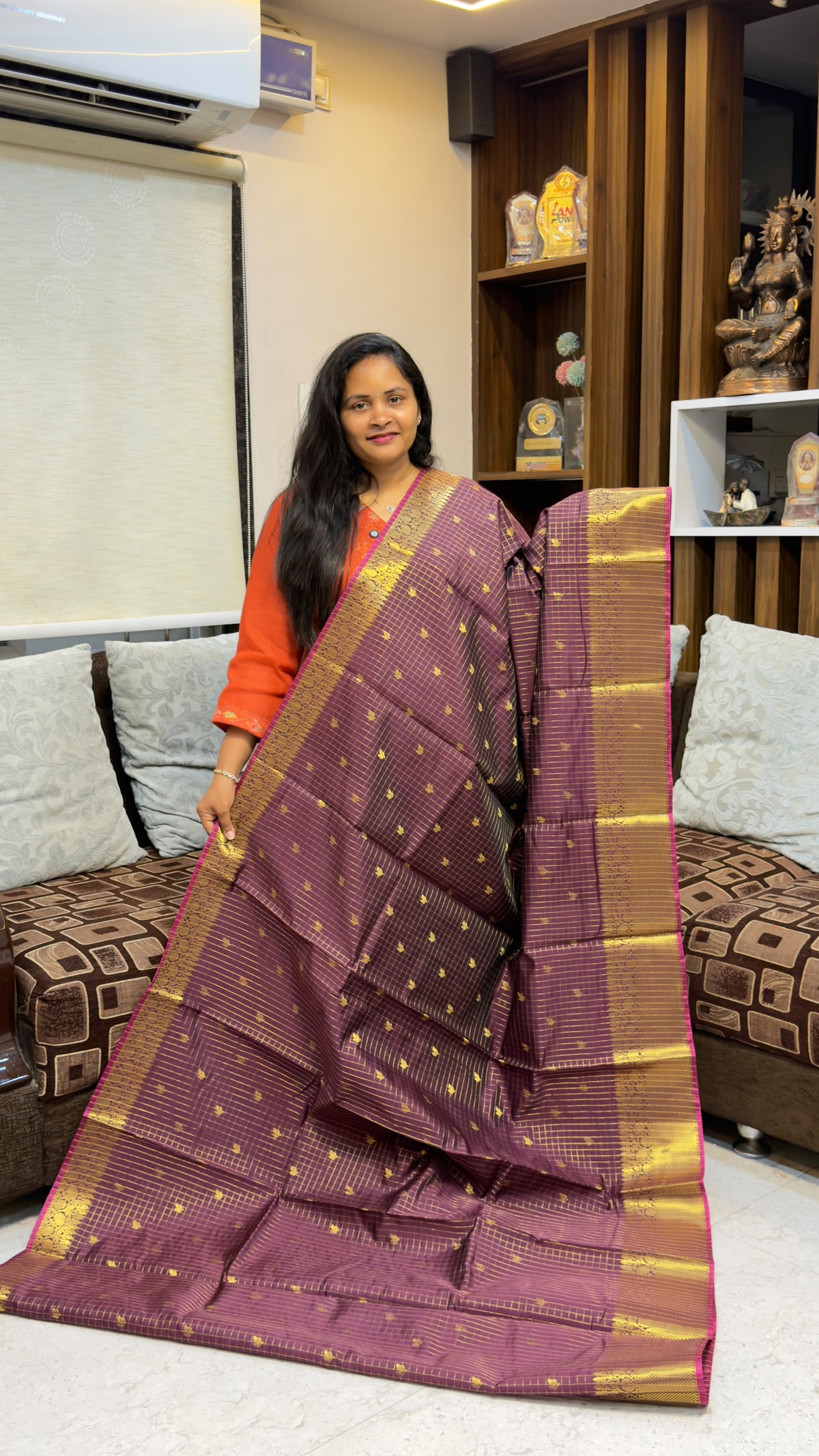 Vintage chexs Patti sarees