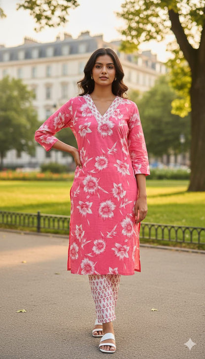 3 Jaipuri Cotton Co Ord Sets @1200/-