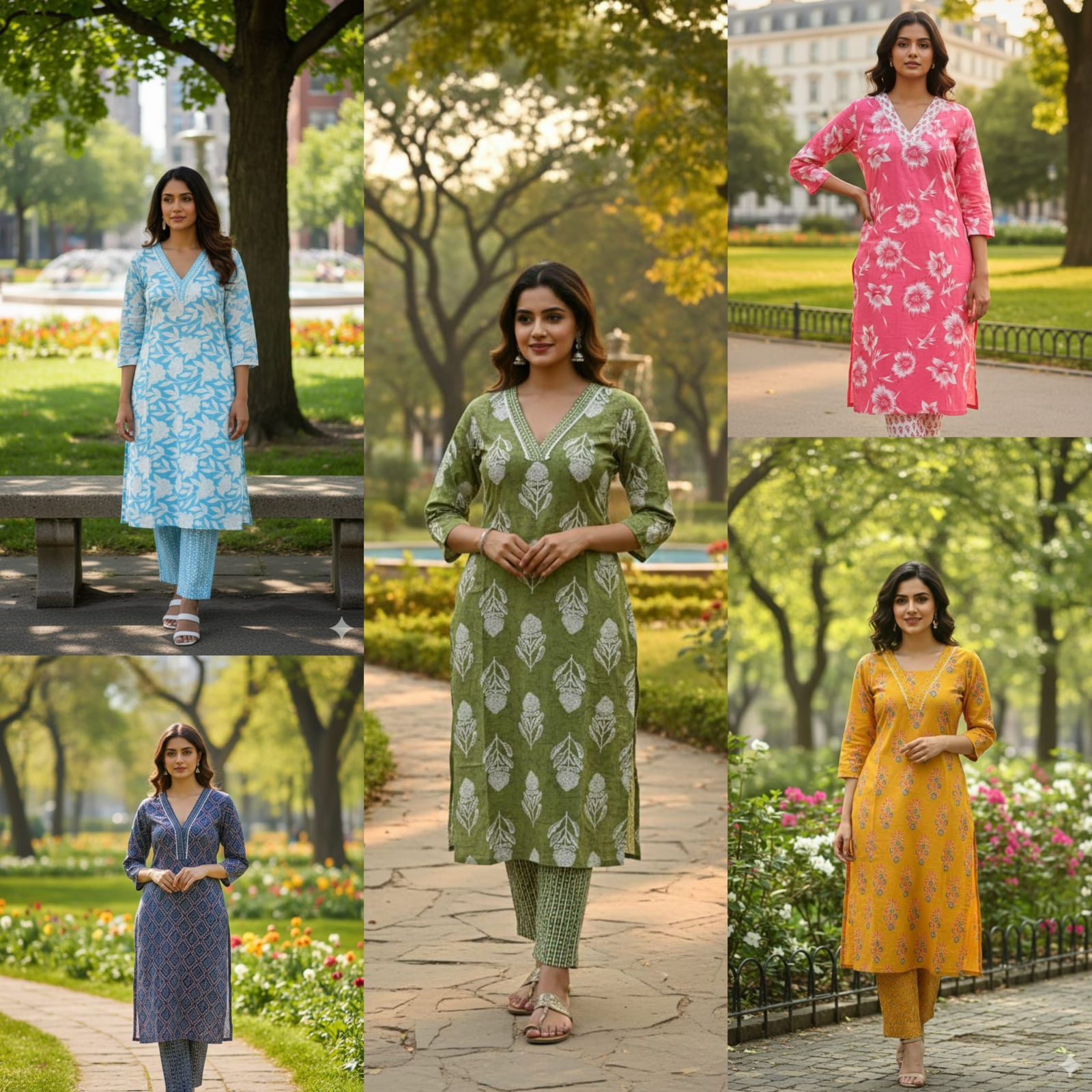 3 Jaipuri Cotton Co Ord Sets @1200/-