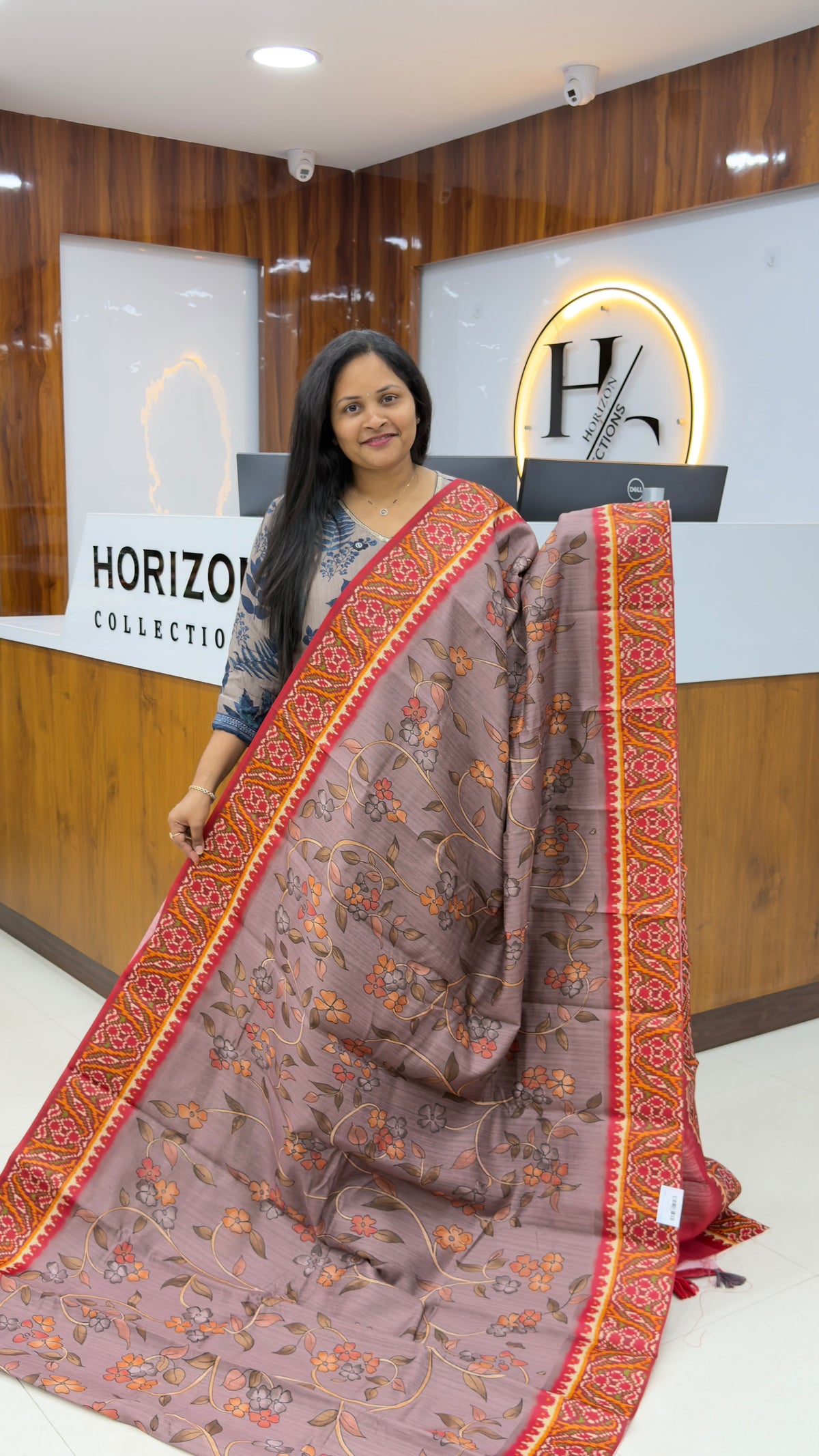 Jute Tussar Sarees with Patola Design