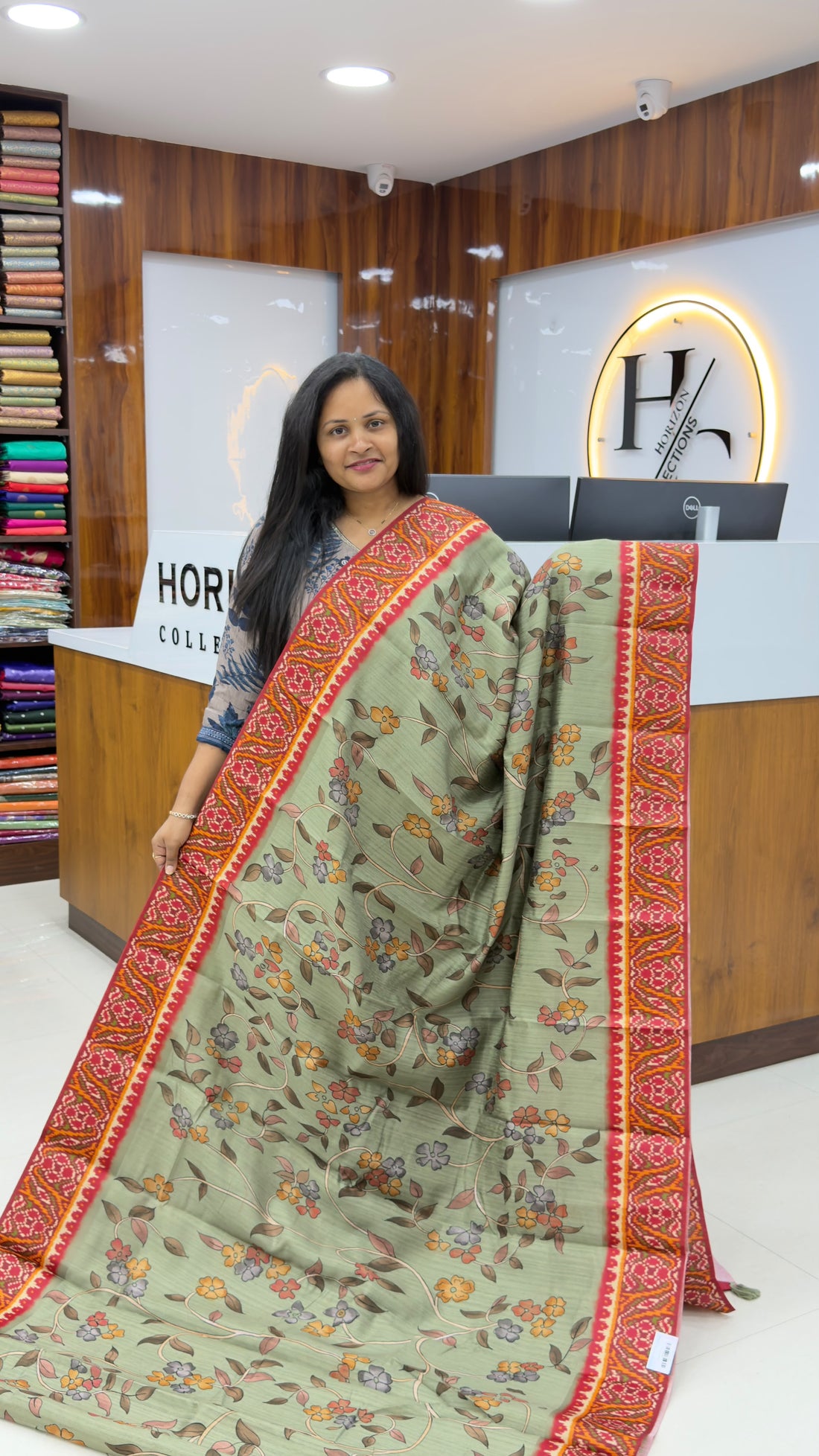 Jute Tussar Sarees with Patola Design