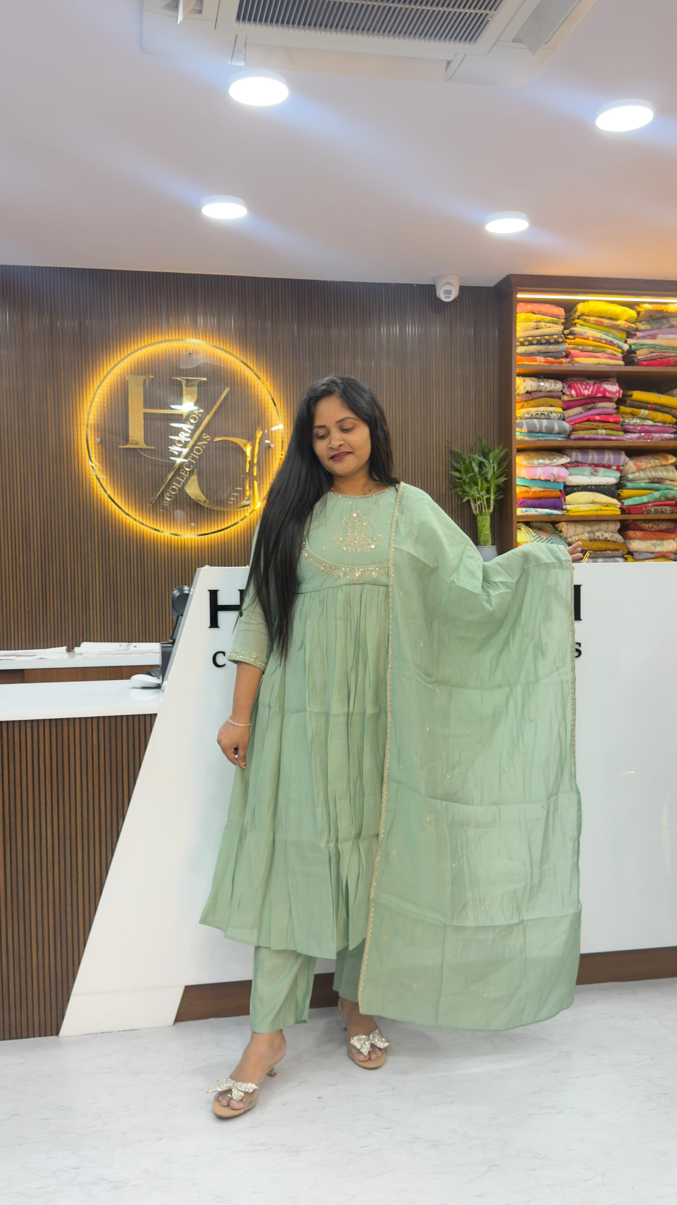 Mul Chanderi 3 piece set