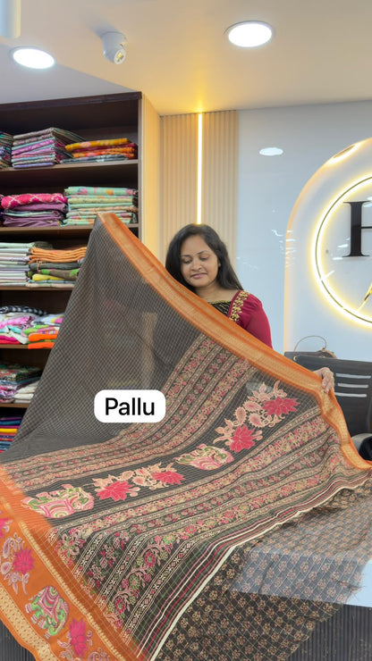 Pichwai design Marshmellow saree